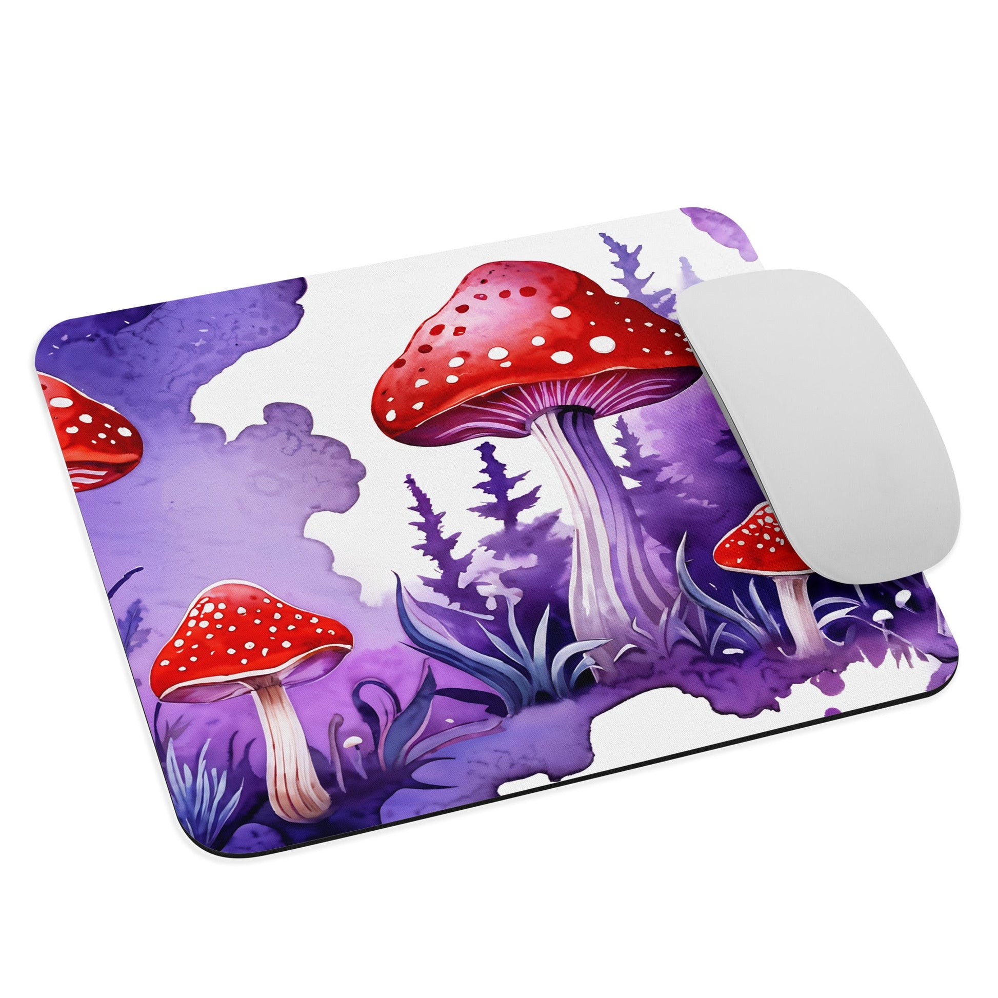 Purple Watercolor Mushroom Mouse Pad - Mouse Pads - Discovery Co.