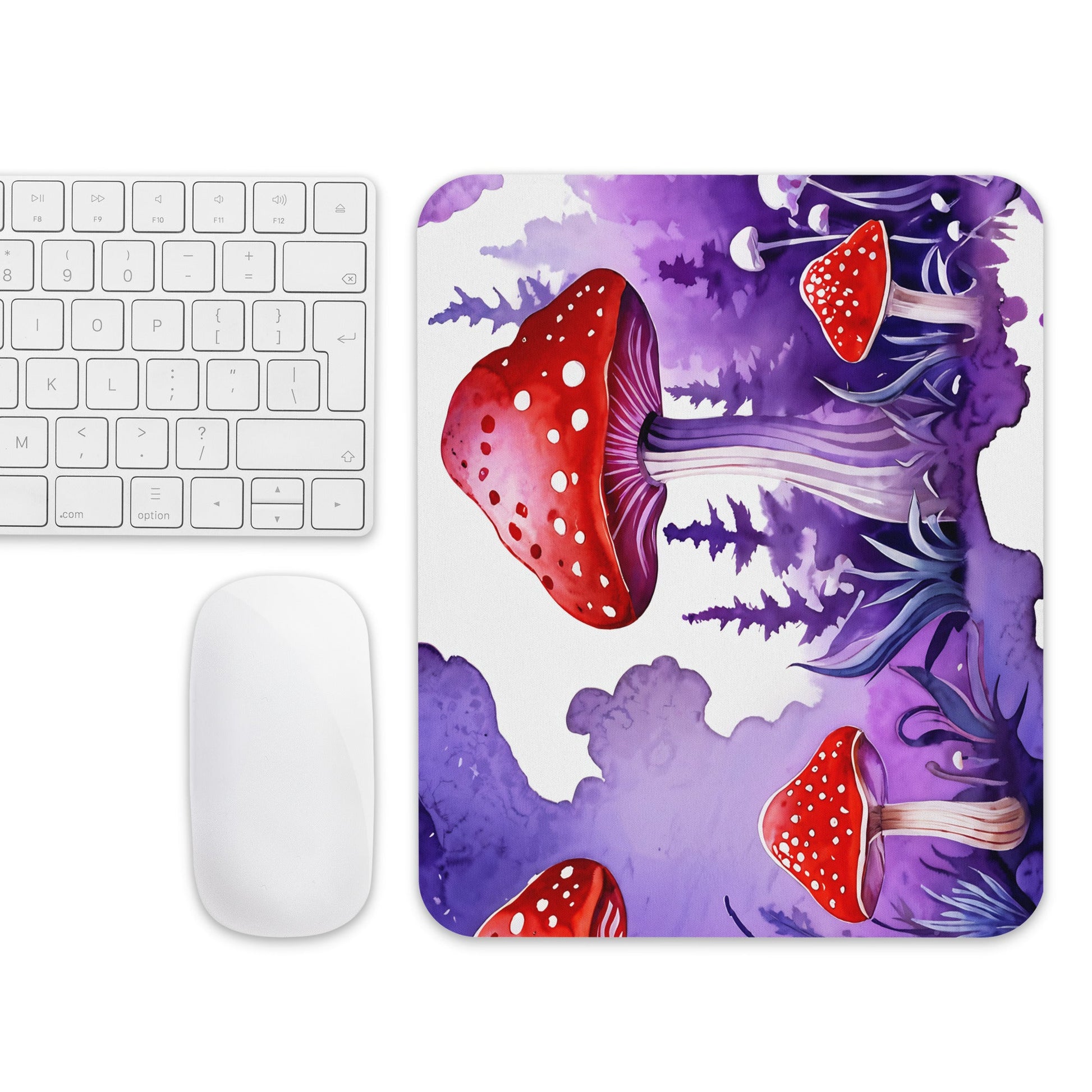 Purple Watercolor Mushroom Mouse Pad - Mouse Pads - Discovery Co.