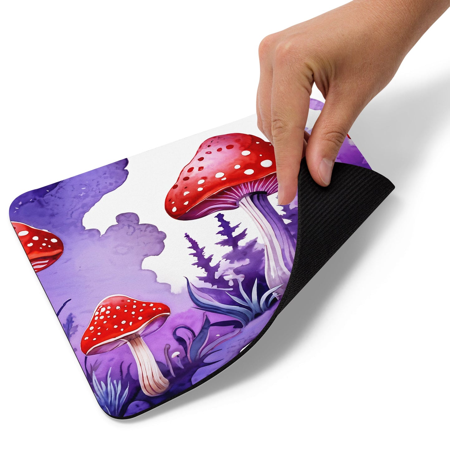 Purple Watercolor Mushroom Mouse Pad - Mouse Pads - Discovery Co.