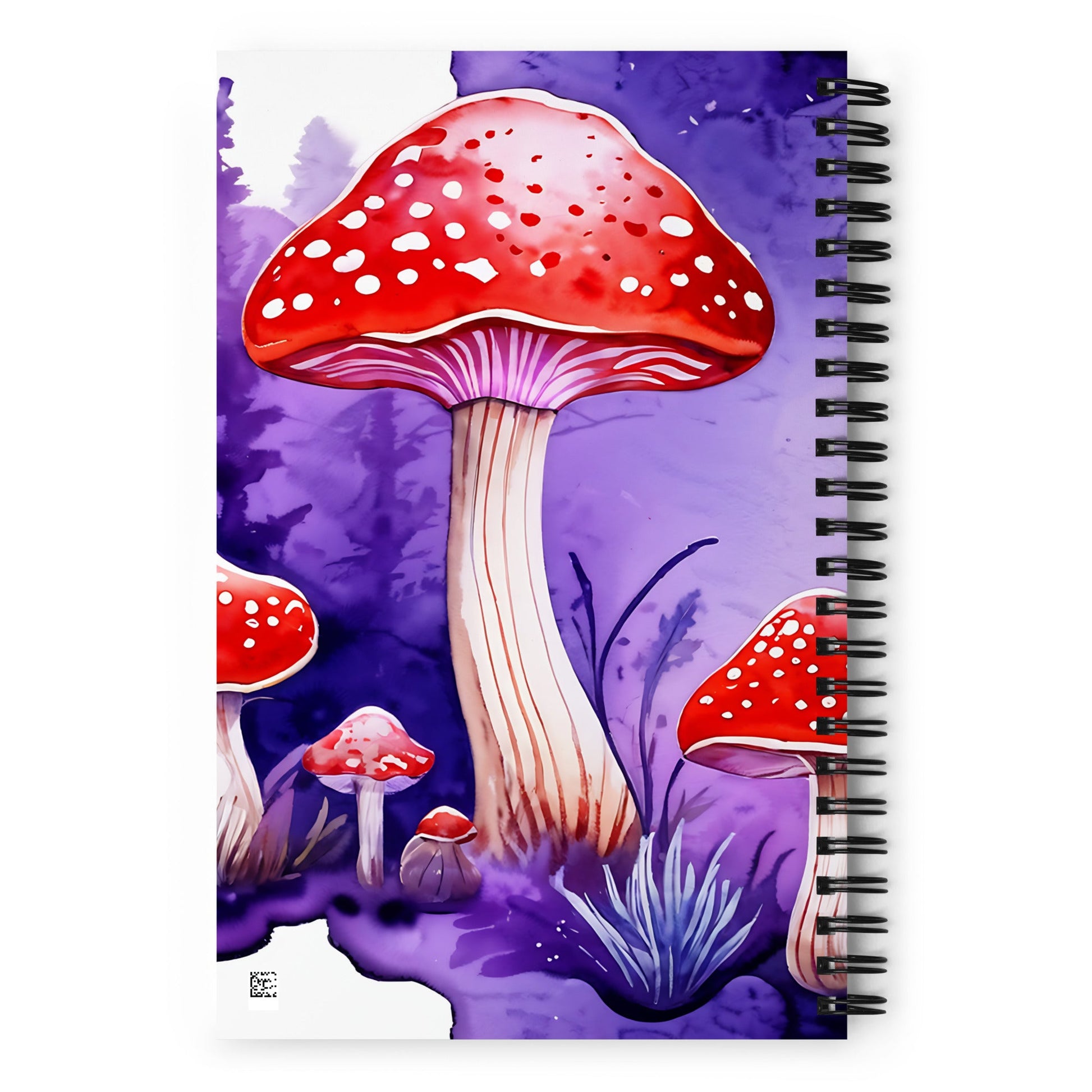 Purple Watercolor Mushrooms 2 Spiral Notebook - Spiral Notebooks - Discovery Co.