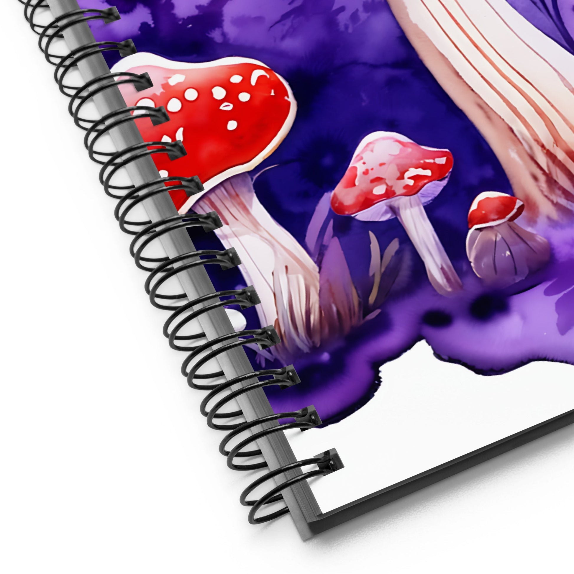 Purple Watercolor Mushrooms 2 Spiral Notebook - Spiral Notebooks - Discovery Co.