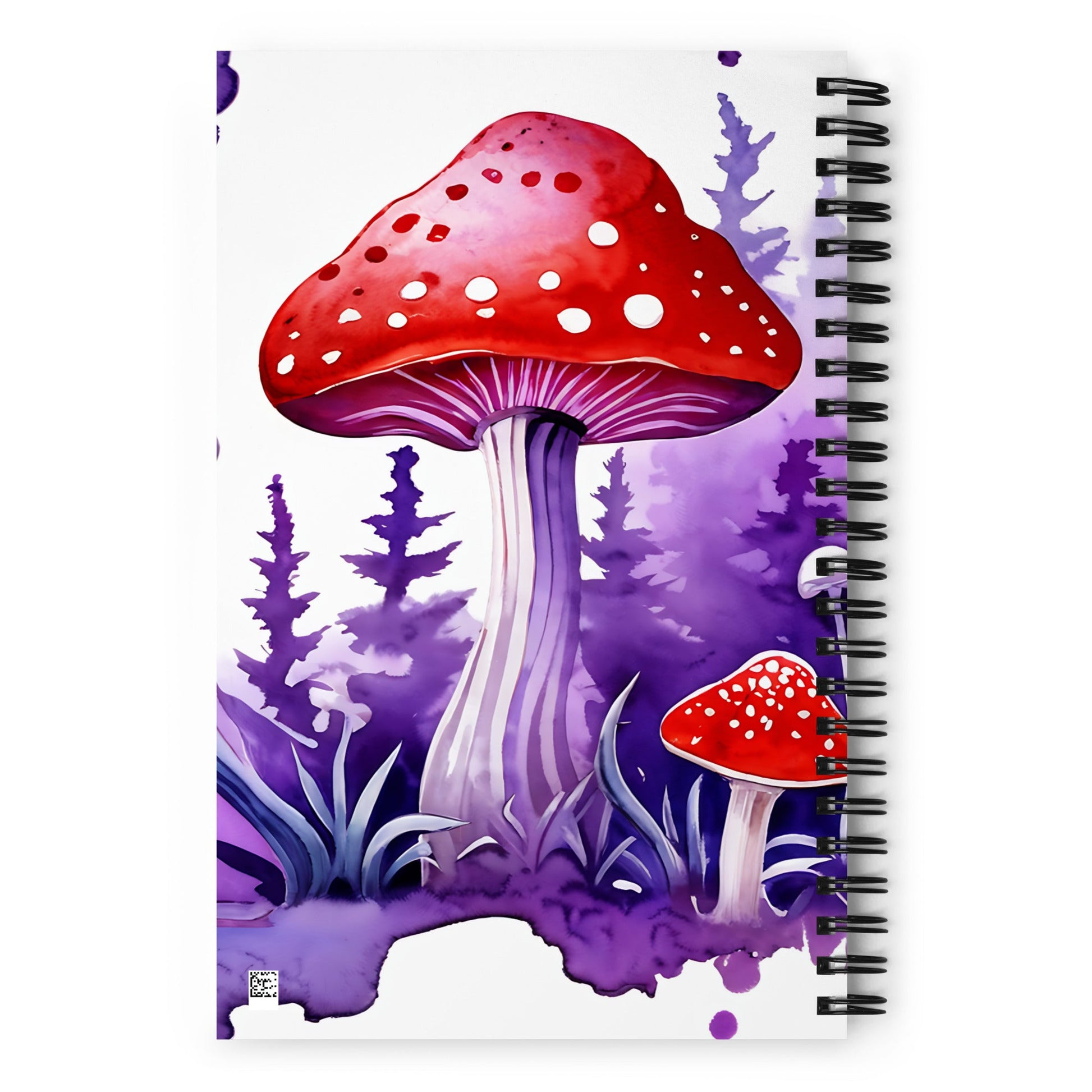 Purple Watercolor Mushrooms Spiral Notebook - Spiral Notebooks - Discovery Co.