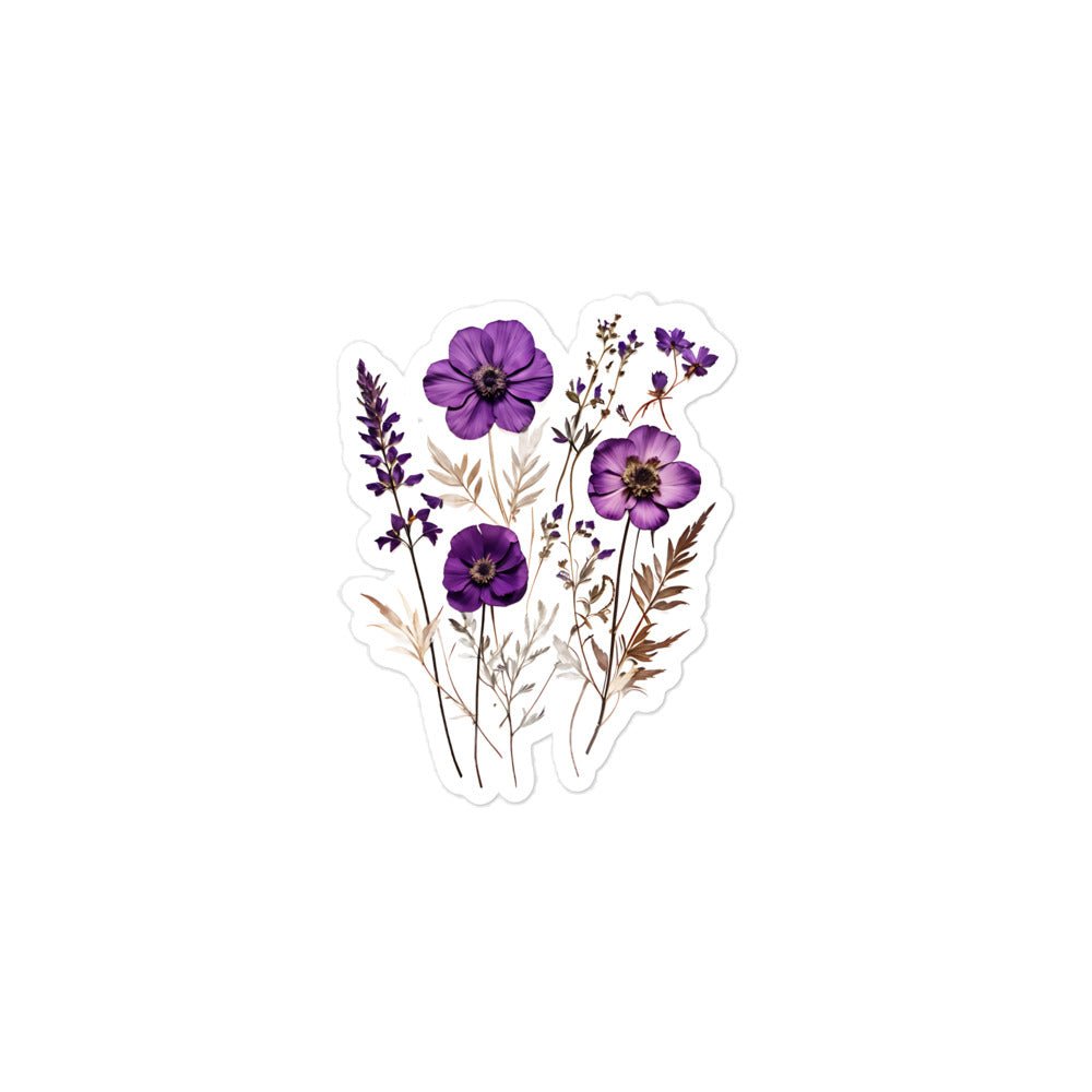 Purple Wildflowers Bubble-free Stickers - Stickers - Discovery Co.