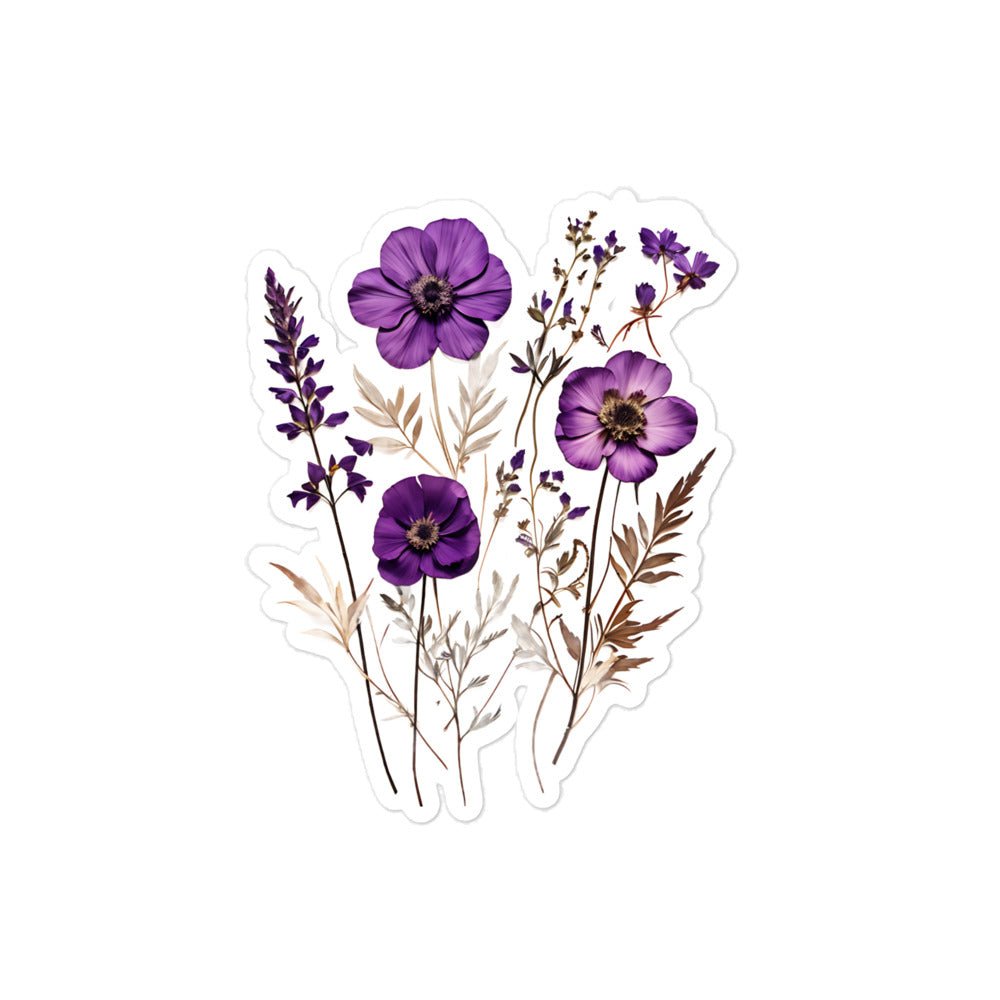 Purple Wildflowers Bubble-free Stickers - Stickers - Discovery Co.