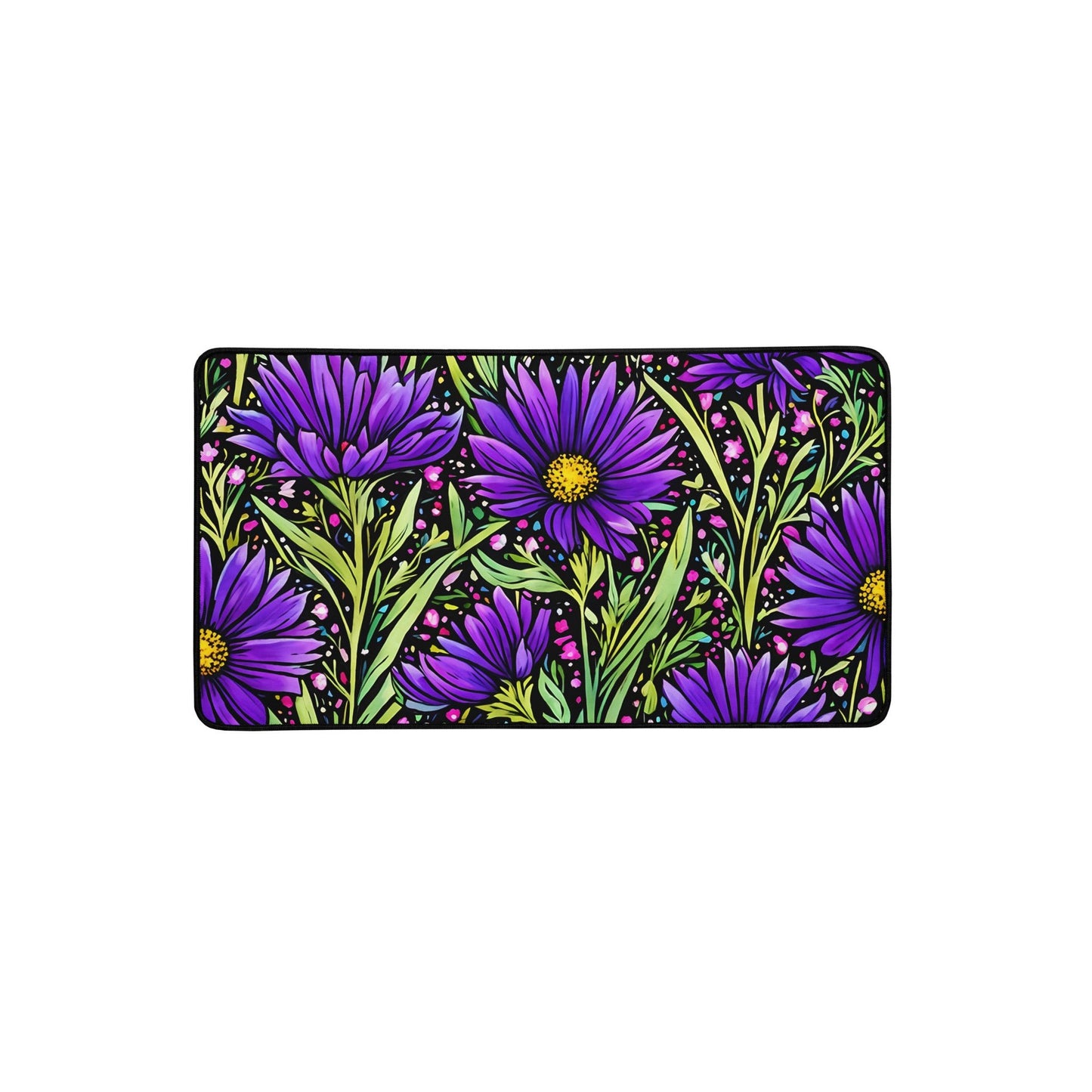 Purple Wildflowers Desk Mat - Mouse Pads - Discovery Co.