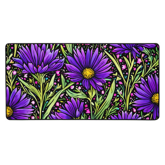 Purple Wildflowers Desk Mat - Mouse Pads - Discovery Co.