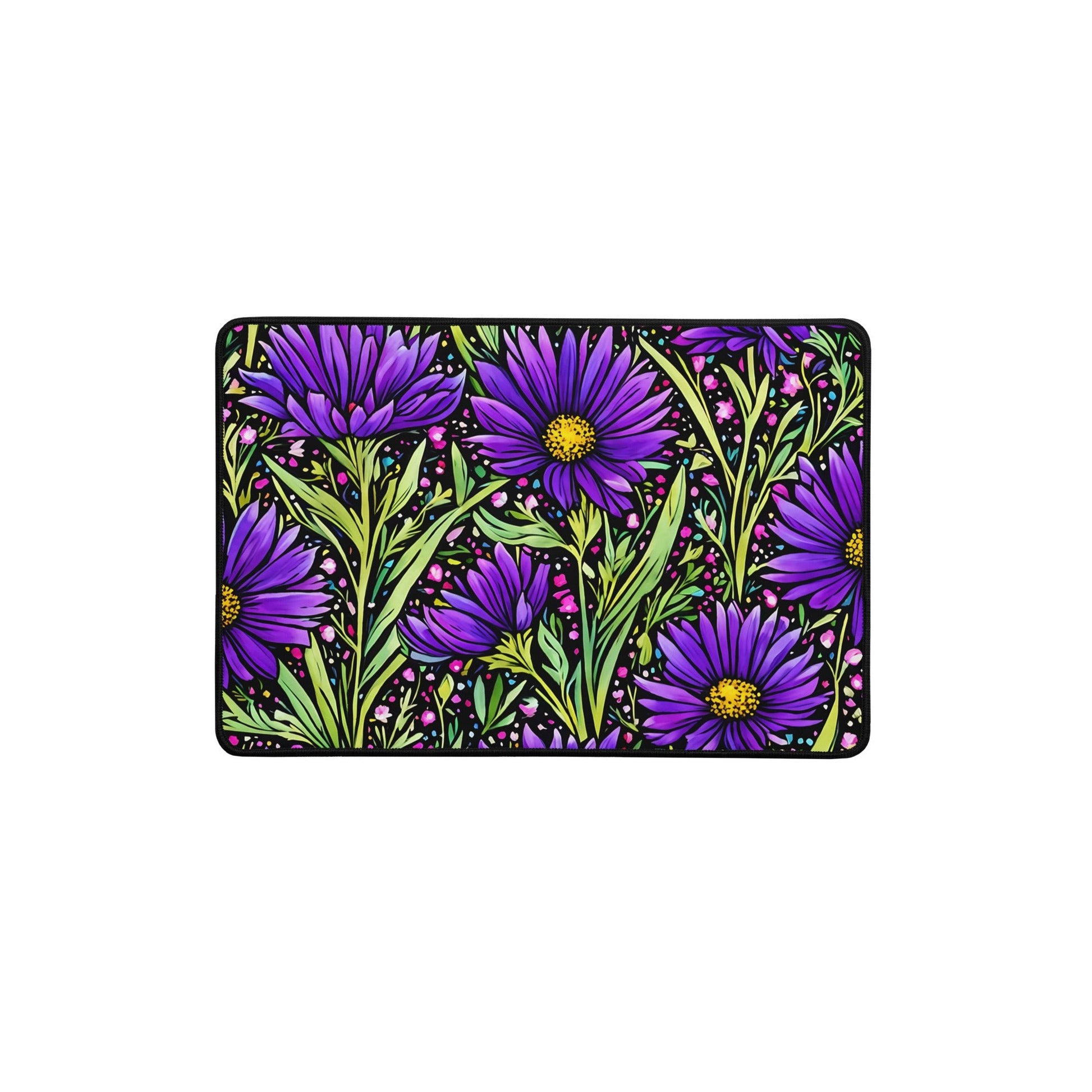 Purple Wildflowers Desk Mat - Mouse Pads - Discovery Co.