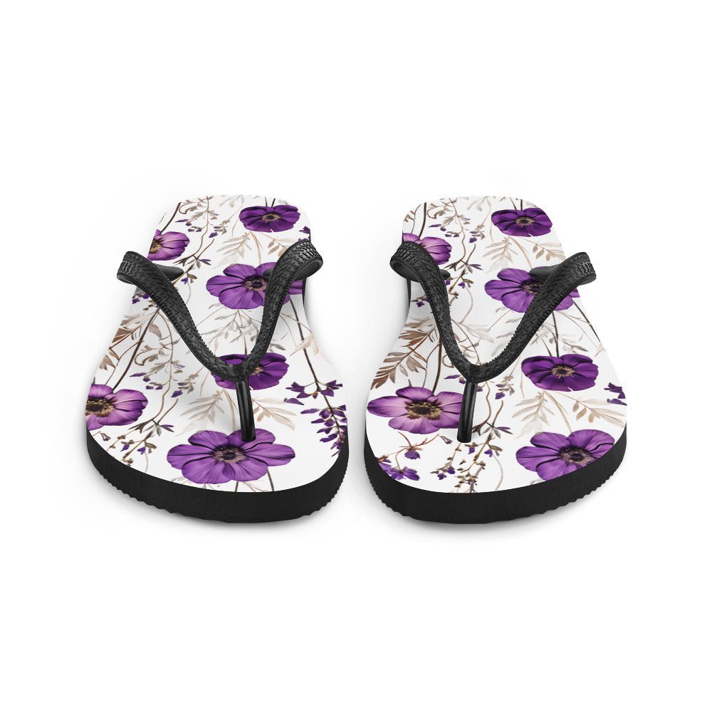 Purple Wildflowers Flip-Flops - Footwear - Discovery Co.