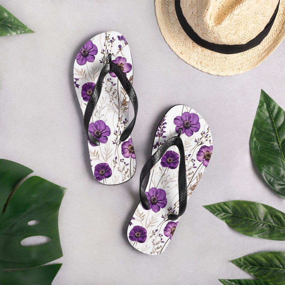 Purple Wildflowers Flip-Flops - Footwear - Discovery Co.