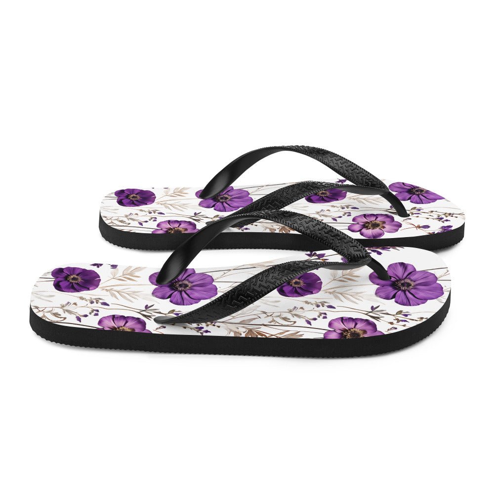 Purple Wildflowers Flip-Flops - Footwear - Discovery Co.