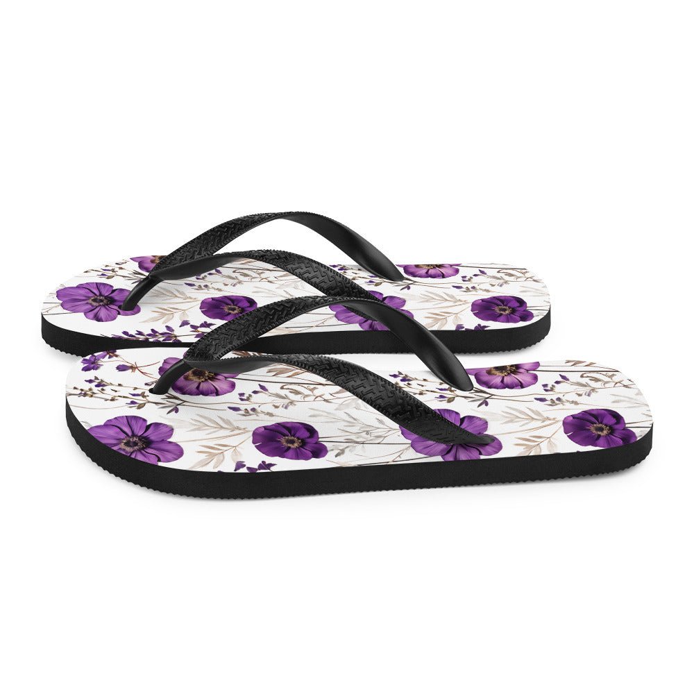 Purple Wildflowers Flip-Flops - Footwear - Discovery Co.