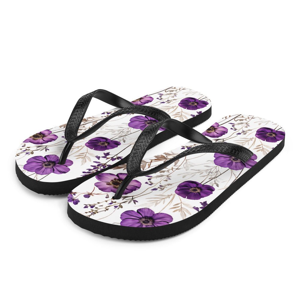 Purple Wildflowers Flip-Flops - Footwear - Discovery Co.