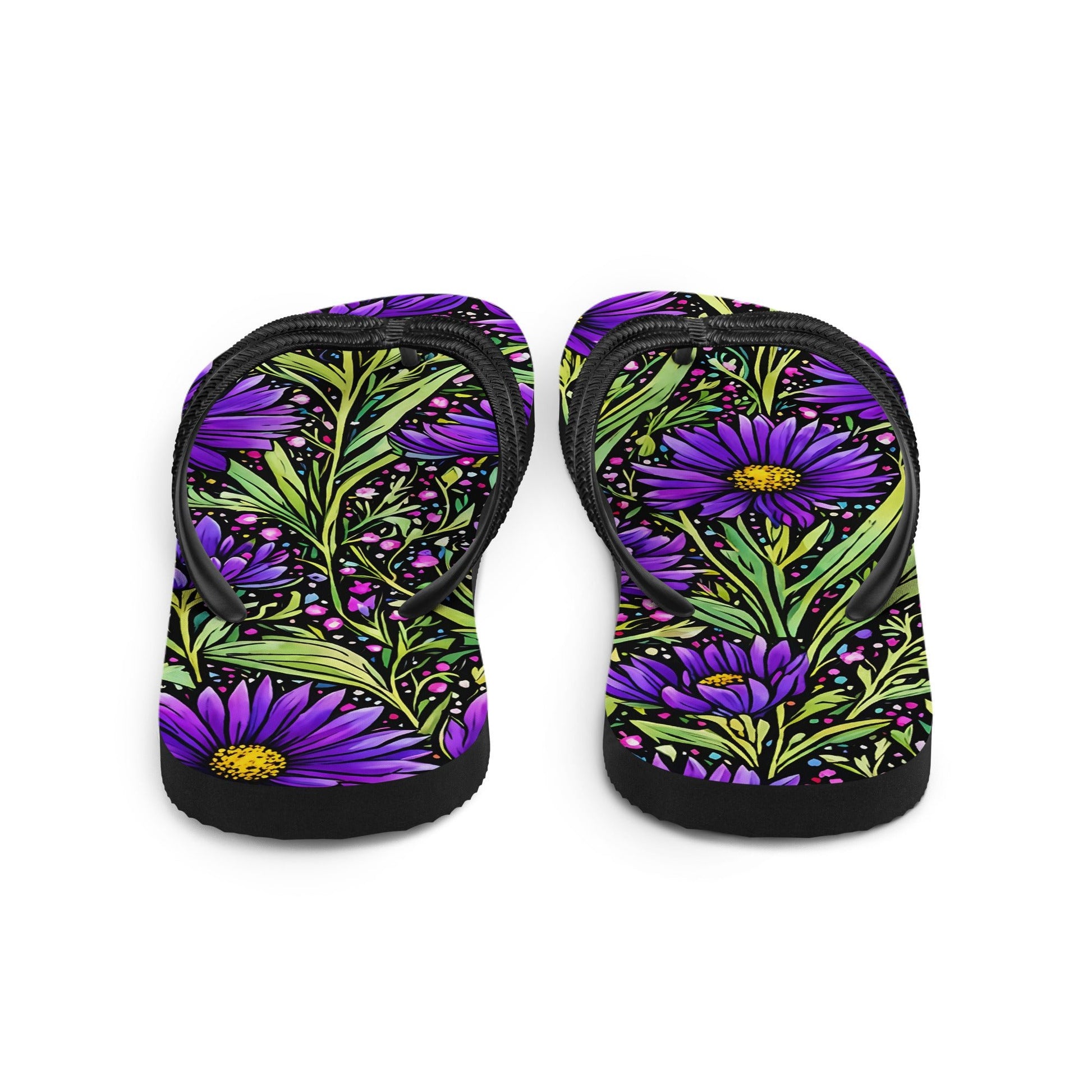 Purple Wildflowers Flip - Flops - Footwear - Discovery Co.