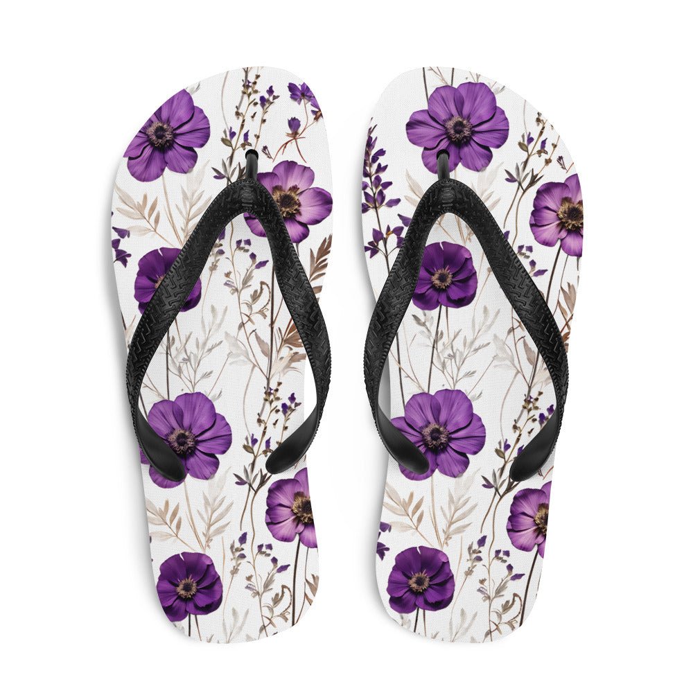 Purple Wildflowers Flip-Flops - Footwear - Discovery Co.