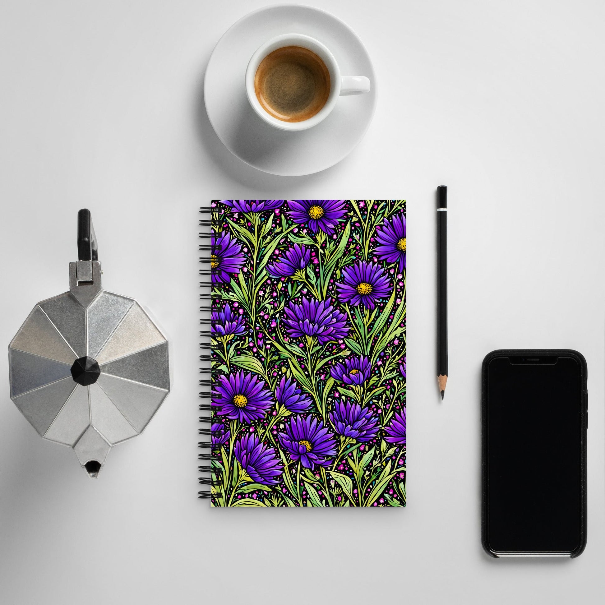 Purple Wildflowers II Spiral Notebook - Spiral Notebooks - Discovery Co.