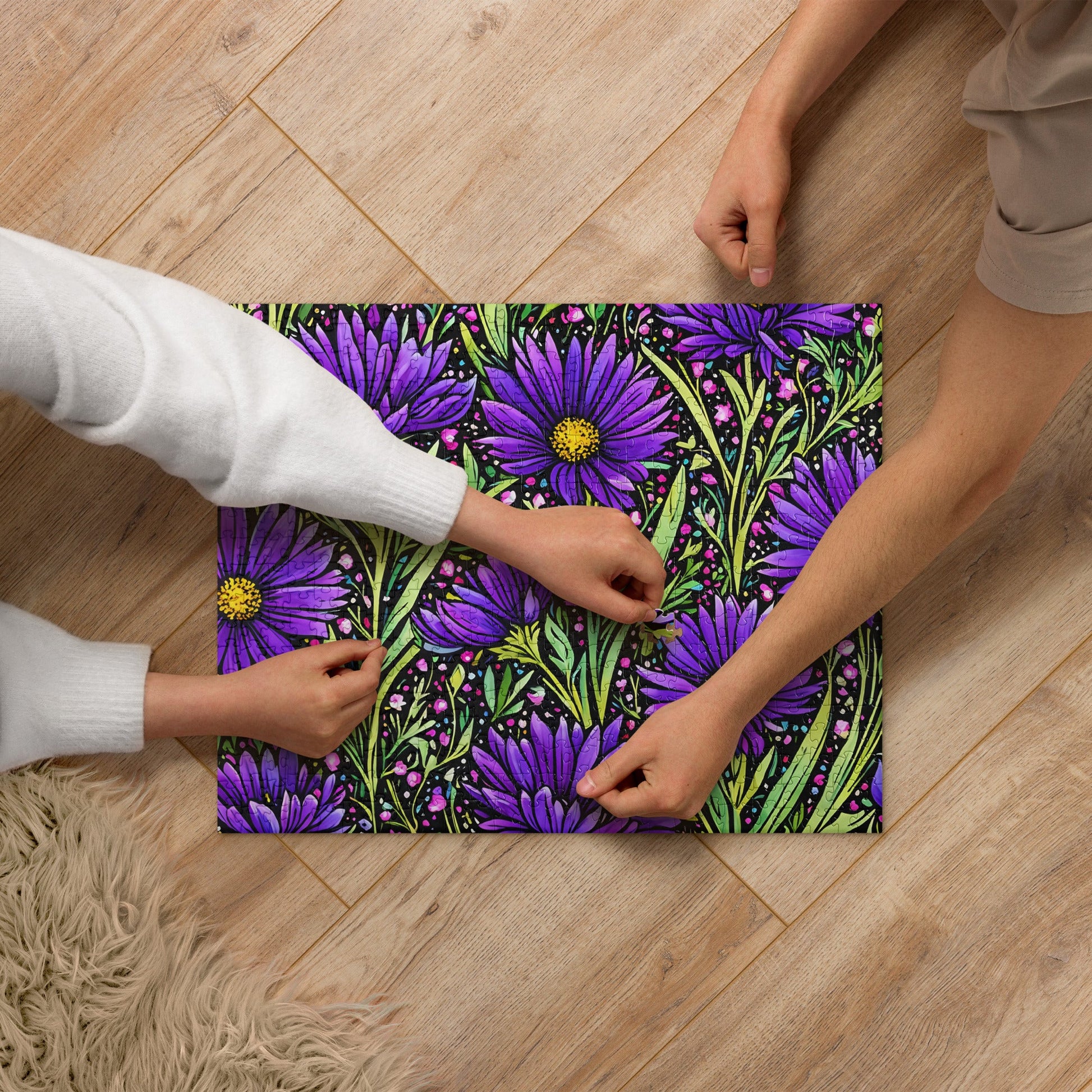 Purple Wildflowers Jigsaw Puzzle - Puzzle - Discovery Co.