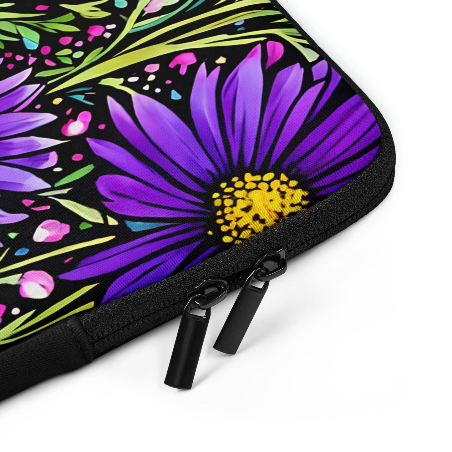 Purple Wildflowers Laptop Sleeve - Laptop Cases - Discovery Co.