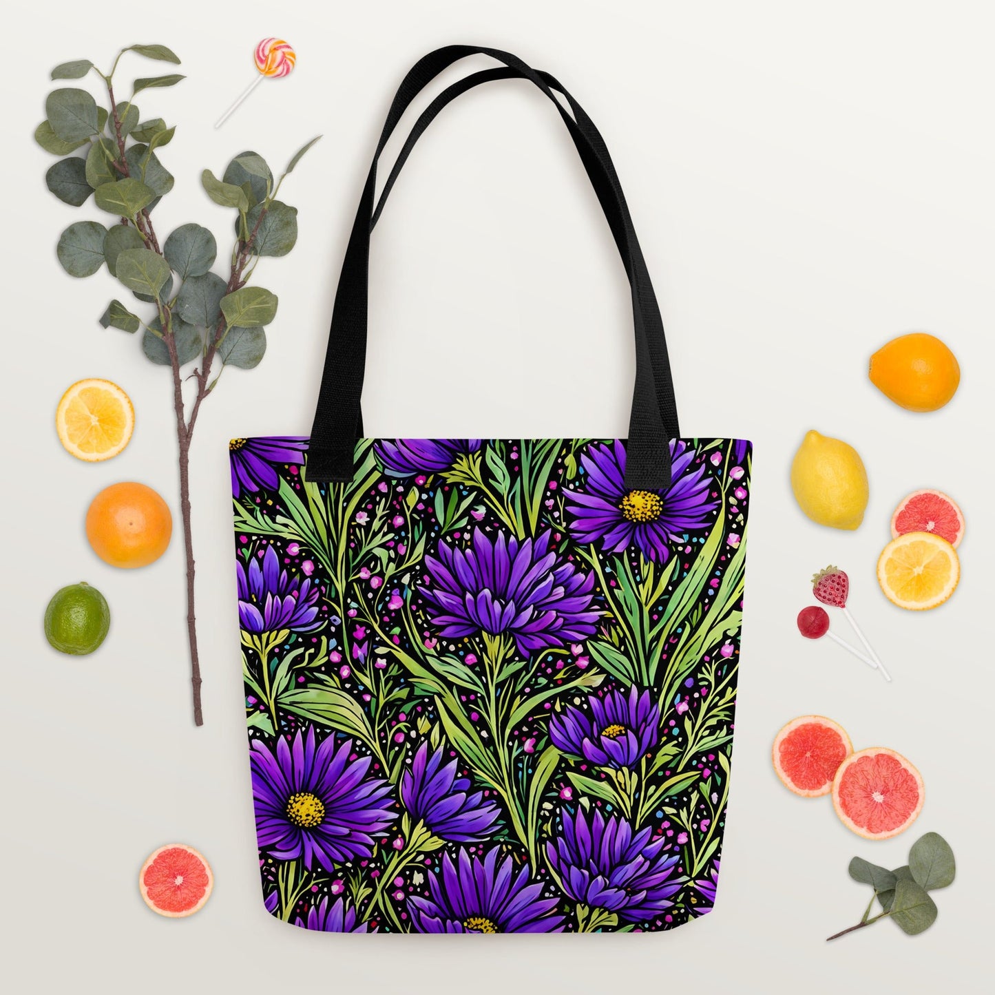 Purple Wildflowers Tote Bag - Tote Bags - Discovery Co.