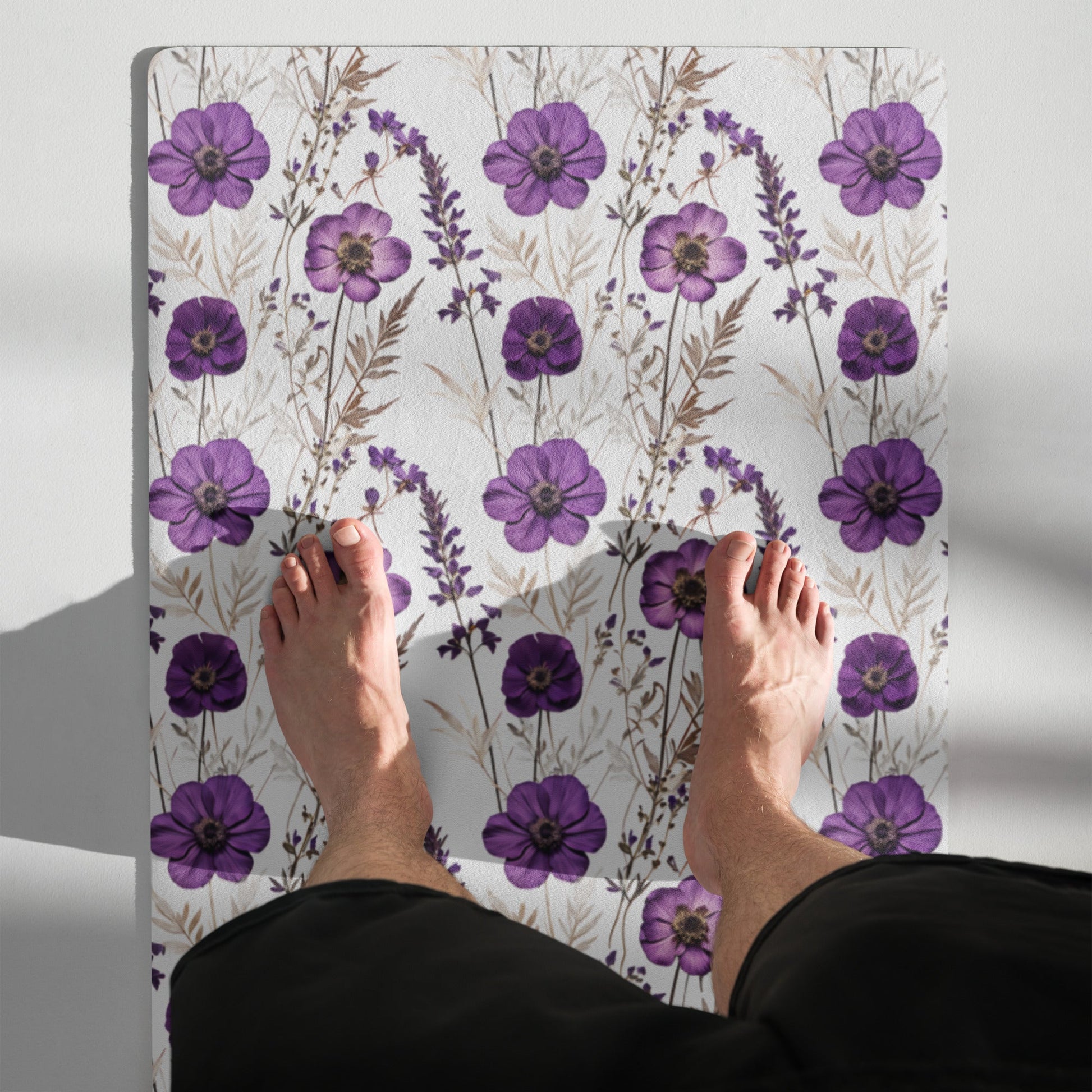 Purple Wildflowers Yoga Mat - Yoga Mat - Discovery Co.