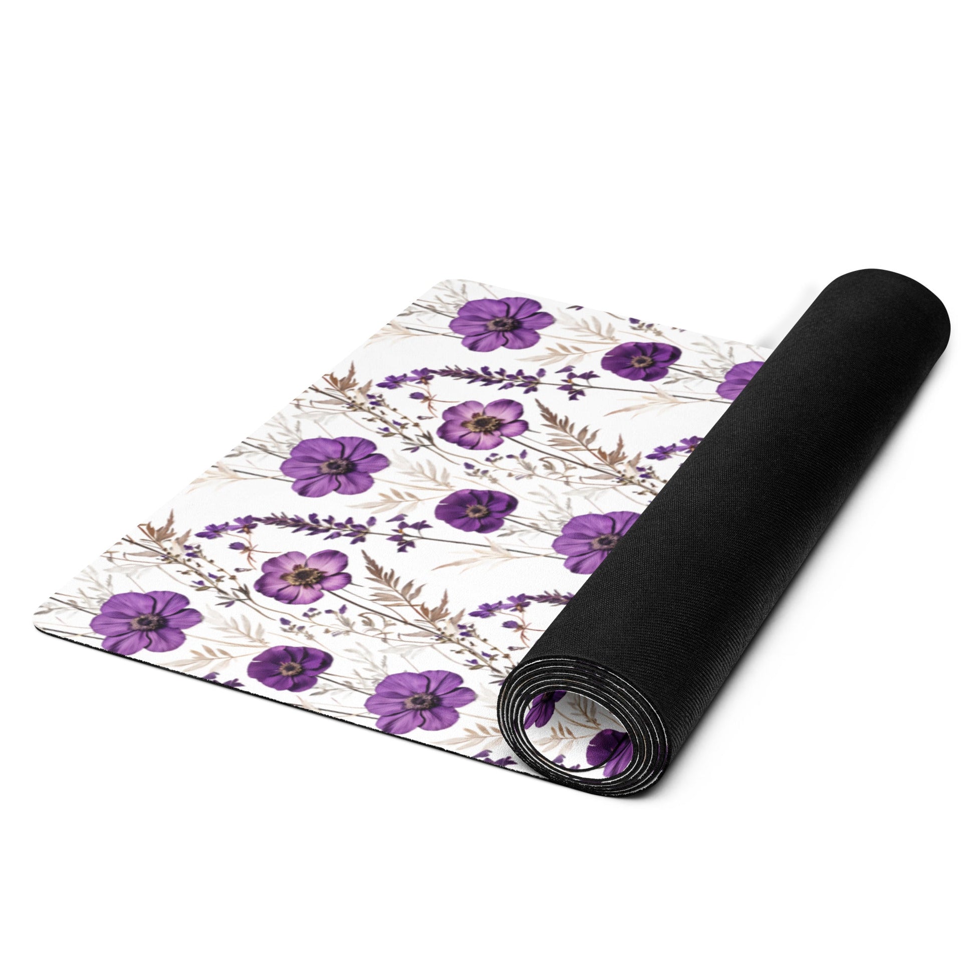 Purple Wildflowers Yoga Mat - Yoga Mat - Discovery Co.