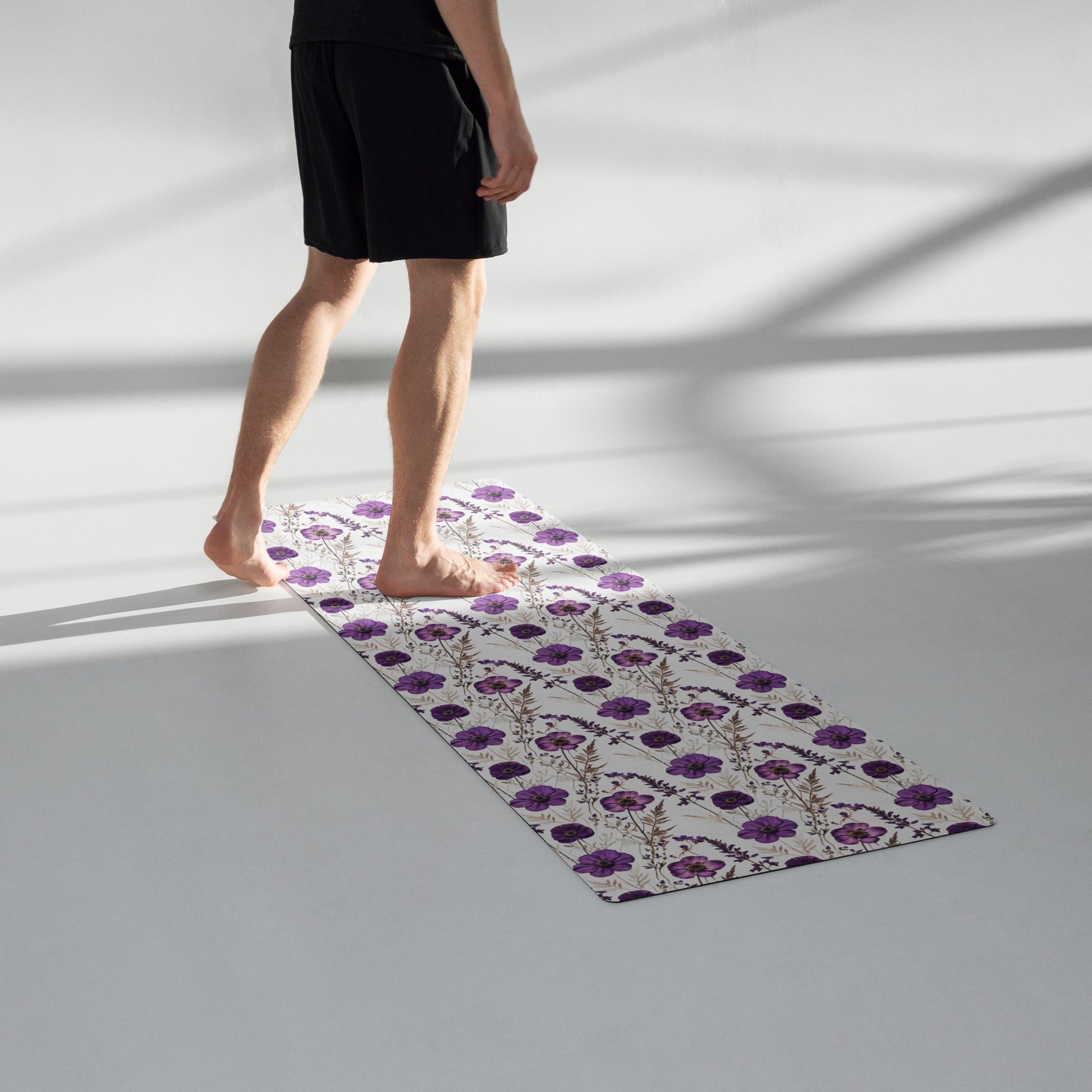 Purple Wildflowers Yoga Mat - Yoga Mat - Discovery Co.