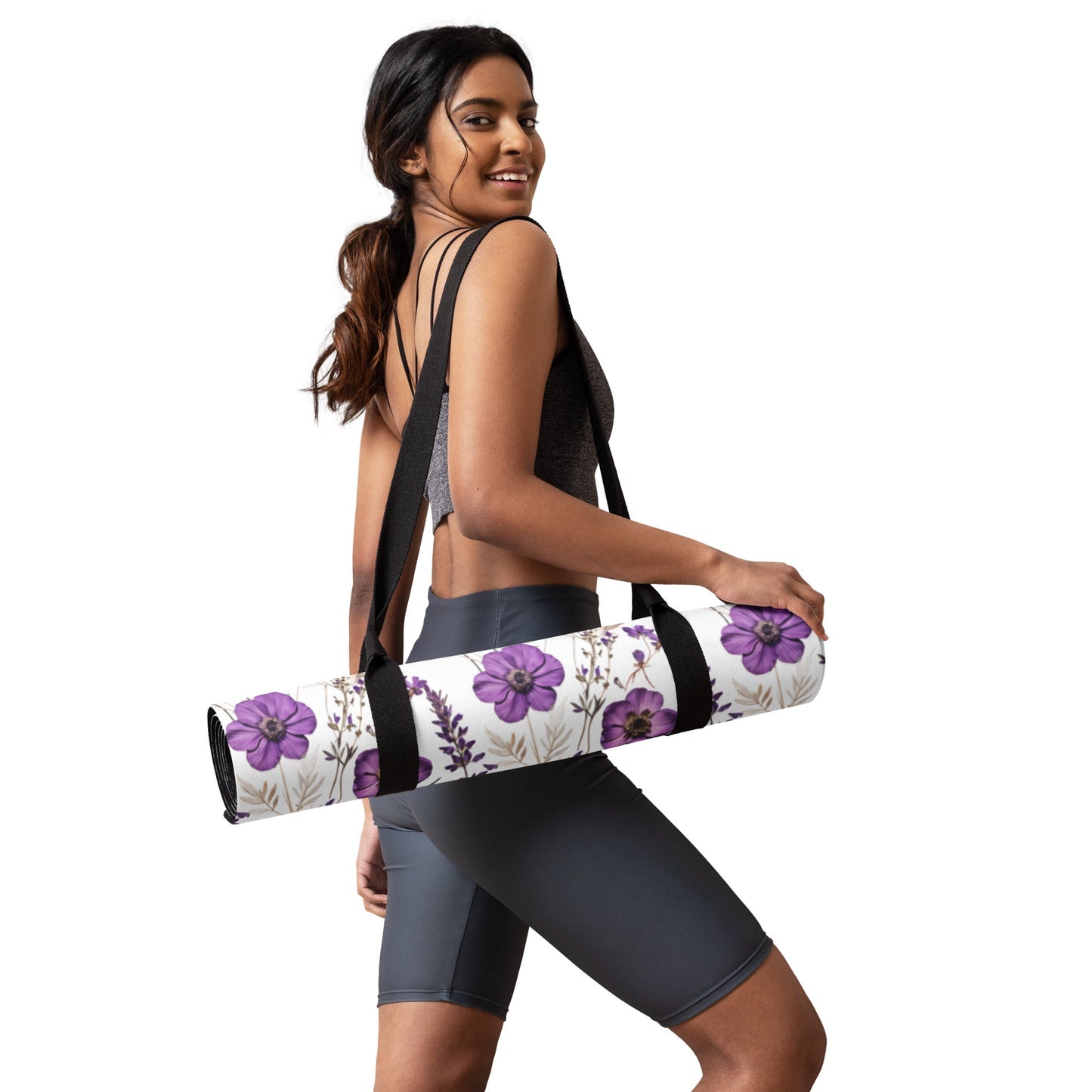 Purple Wildflowers Yoga Mat - Yoga Mat - Discovery Co.