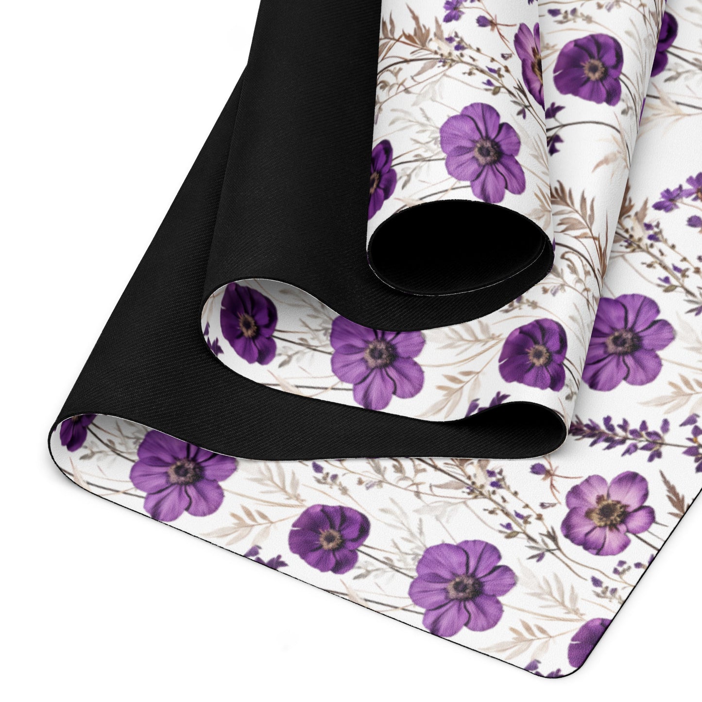 Purple Wildflowers Yoga Mat - Yoga Mat - Discovery Co.