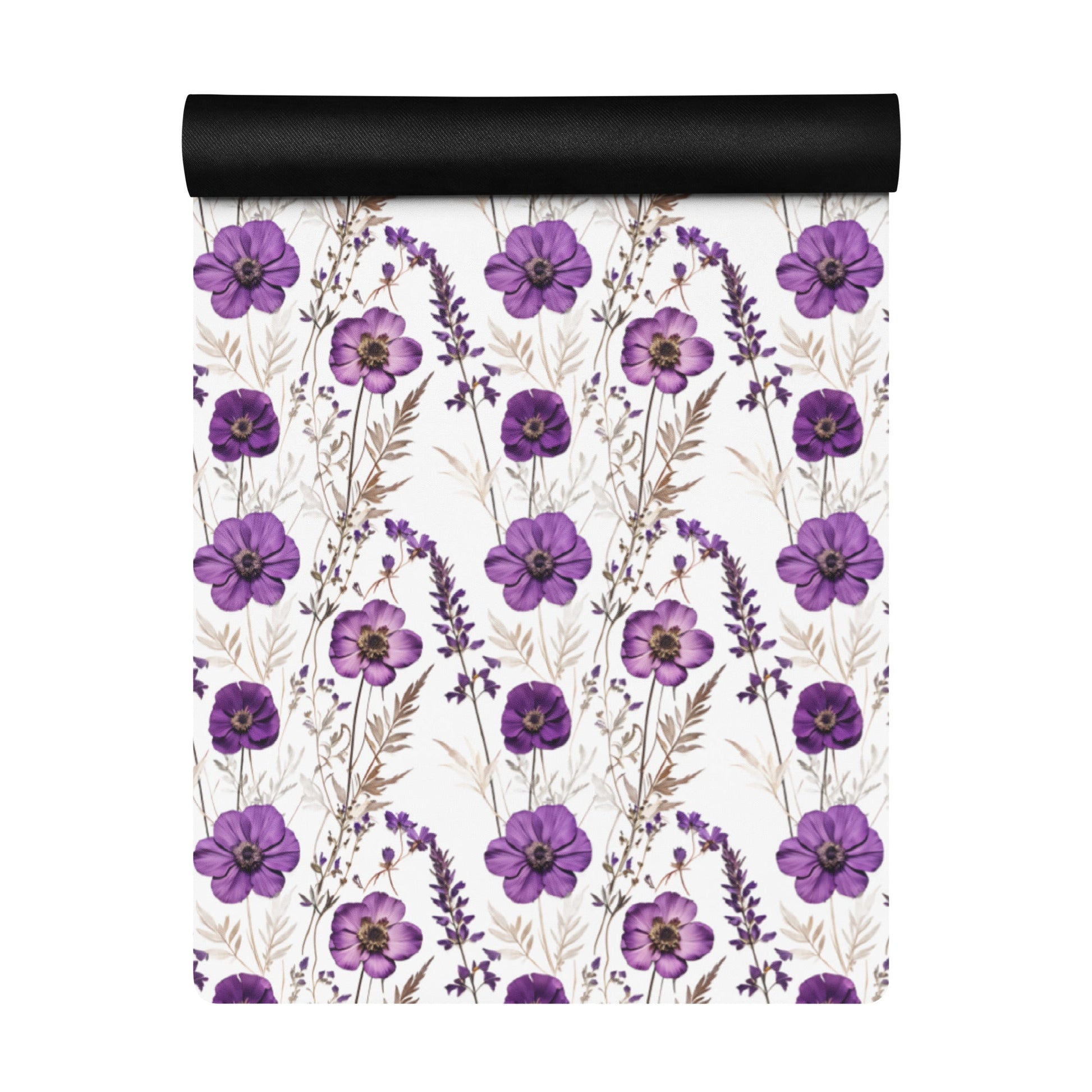 Purple Wildflowers Yoga Mat - Yoga Mat - Discovery Co.