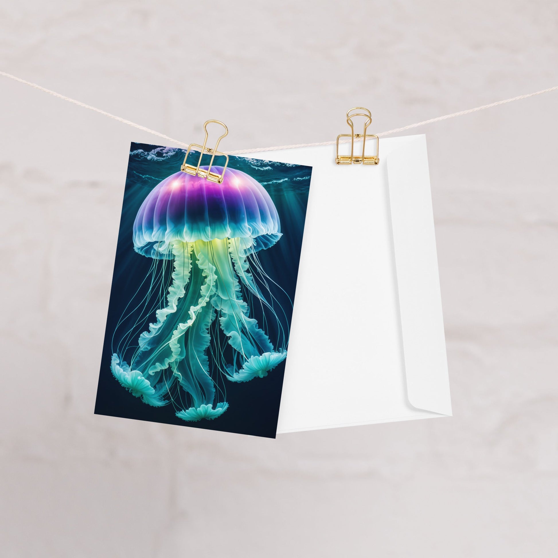 Rainbow Jellyfish Greeting Card - Greeting Card - Discovery Co.