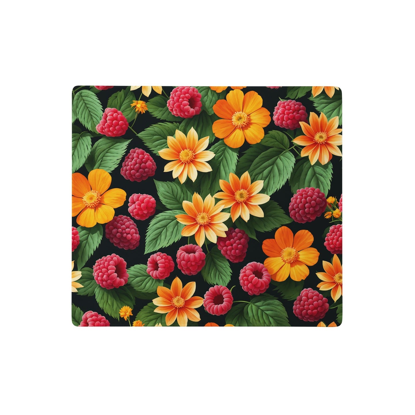 Raspberries and Yellow Flowers Gaming Mouse Pad - Mouse Pads - Discovery Co.