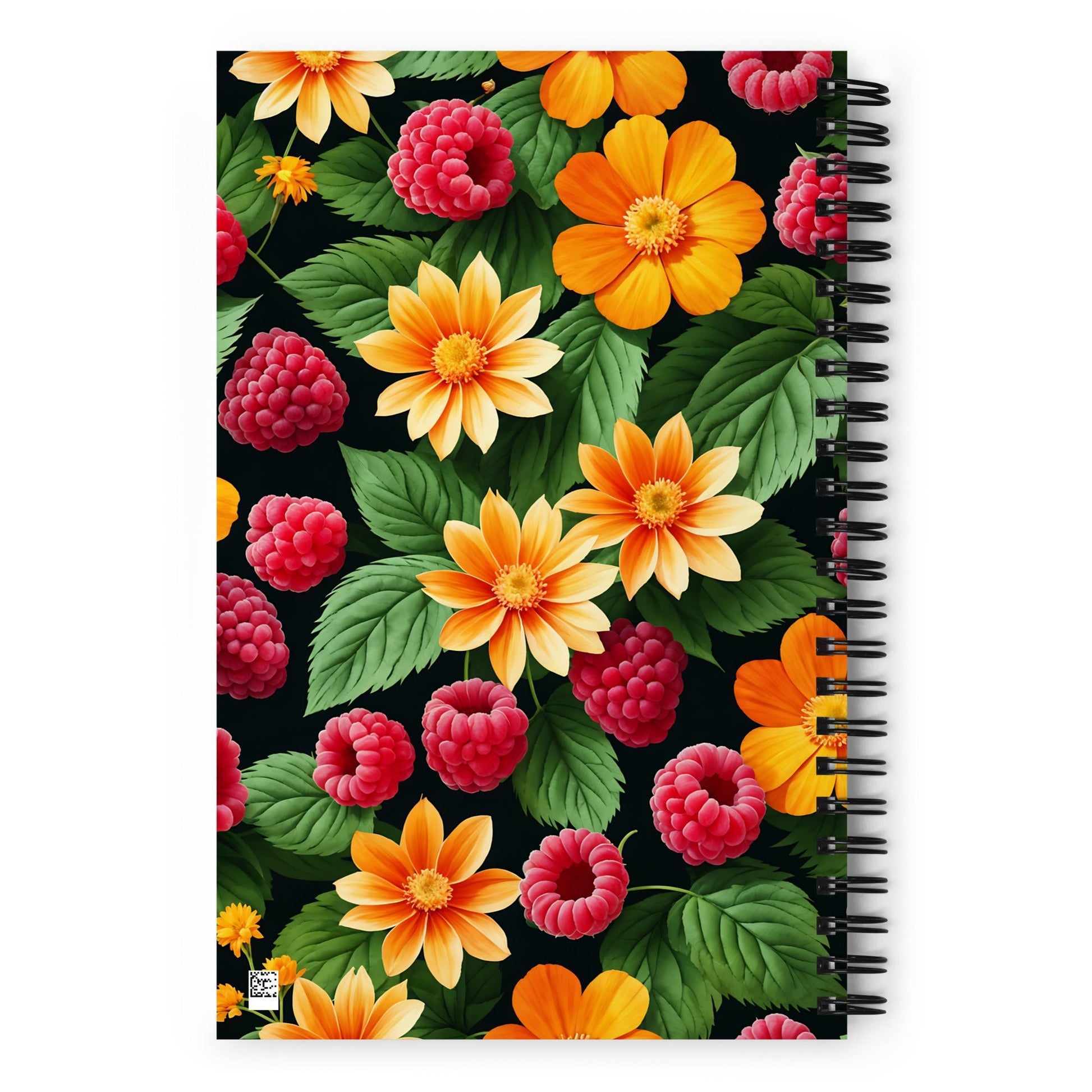 Raspberries and Yellow Flowers Spiral Notebook - Spiral Notebooks - Discovery Co.