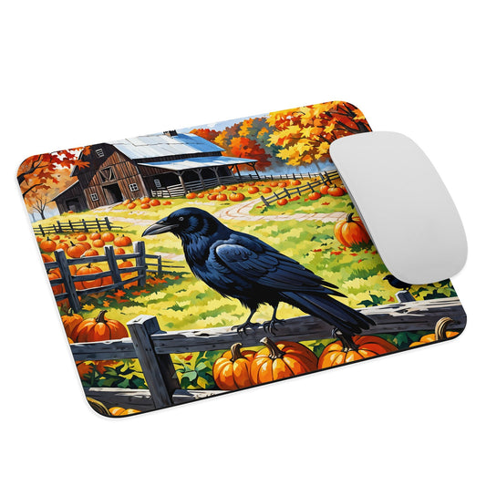 Raven and Pumpkins Mouse Pad - Mouse Pads - Discovery Co.