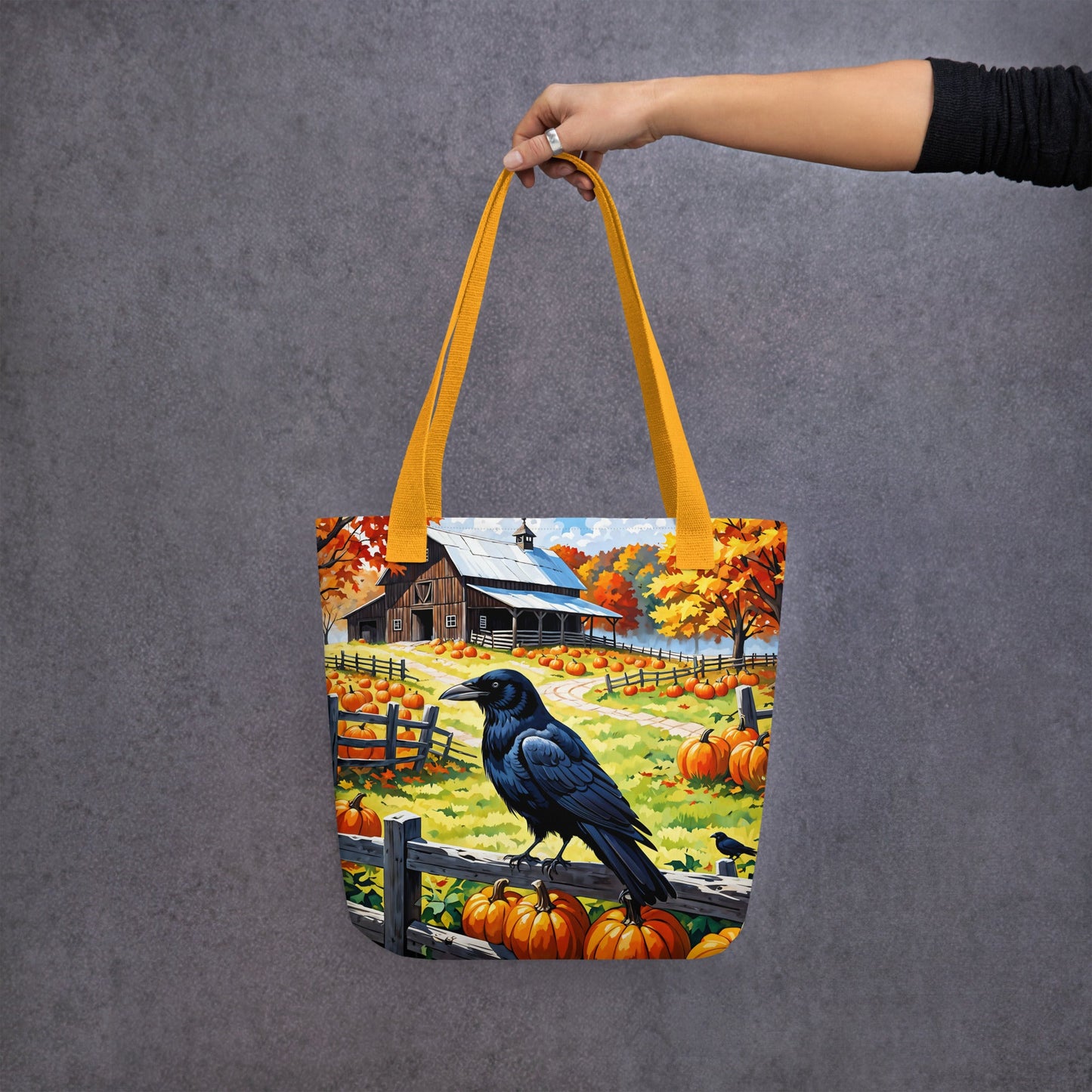 Raven and Pumpkins Tote Bag - Tote Bags - Discovery Co.