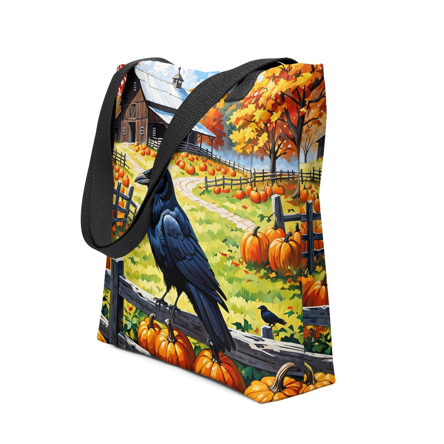 Raven and Pumpkins Tote Bag - Tote Bags - Discovery Co.