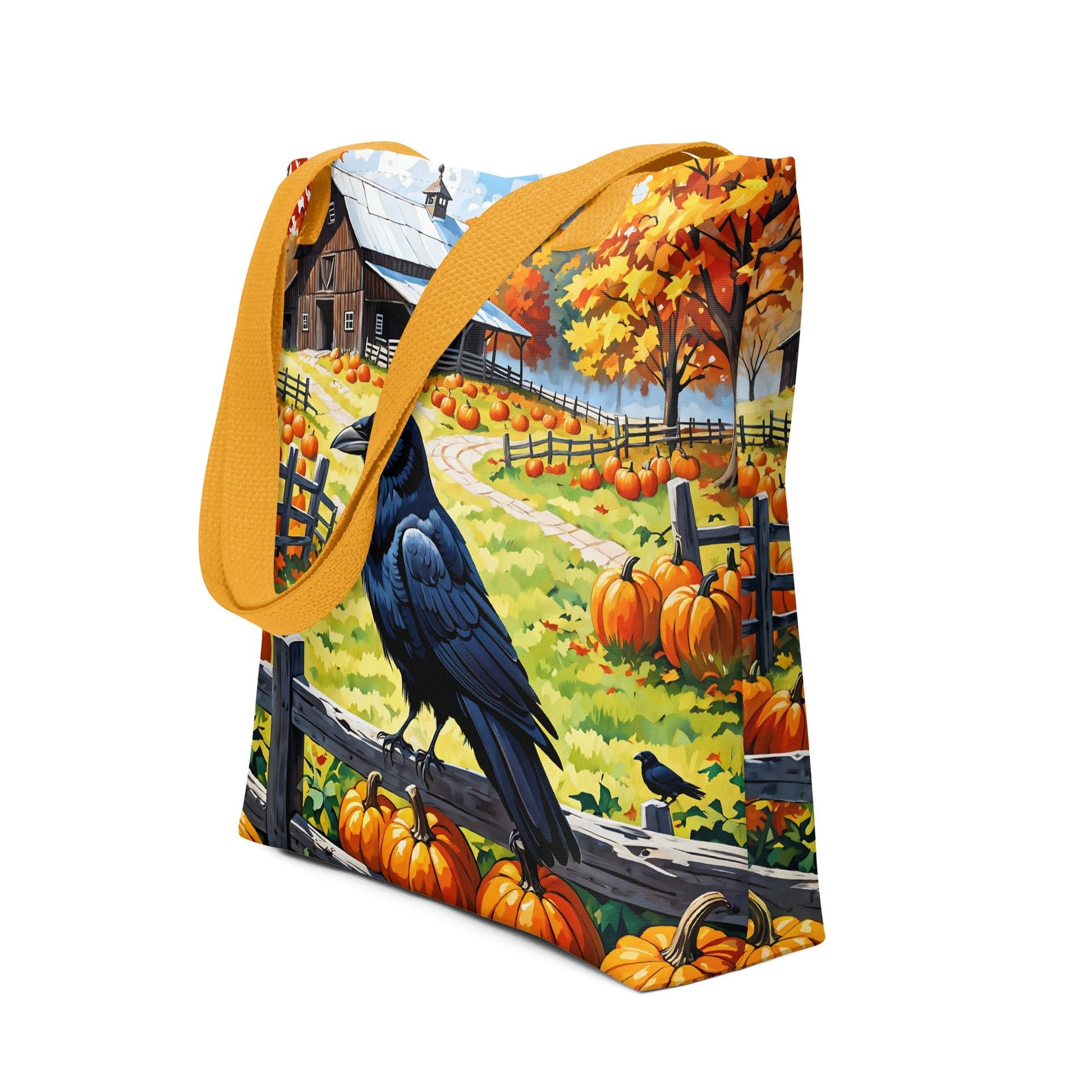 Raven and Pumpkins Tote Bag - Tote Bags - Discovery Co.