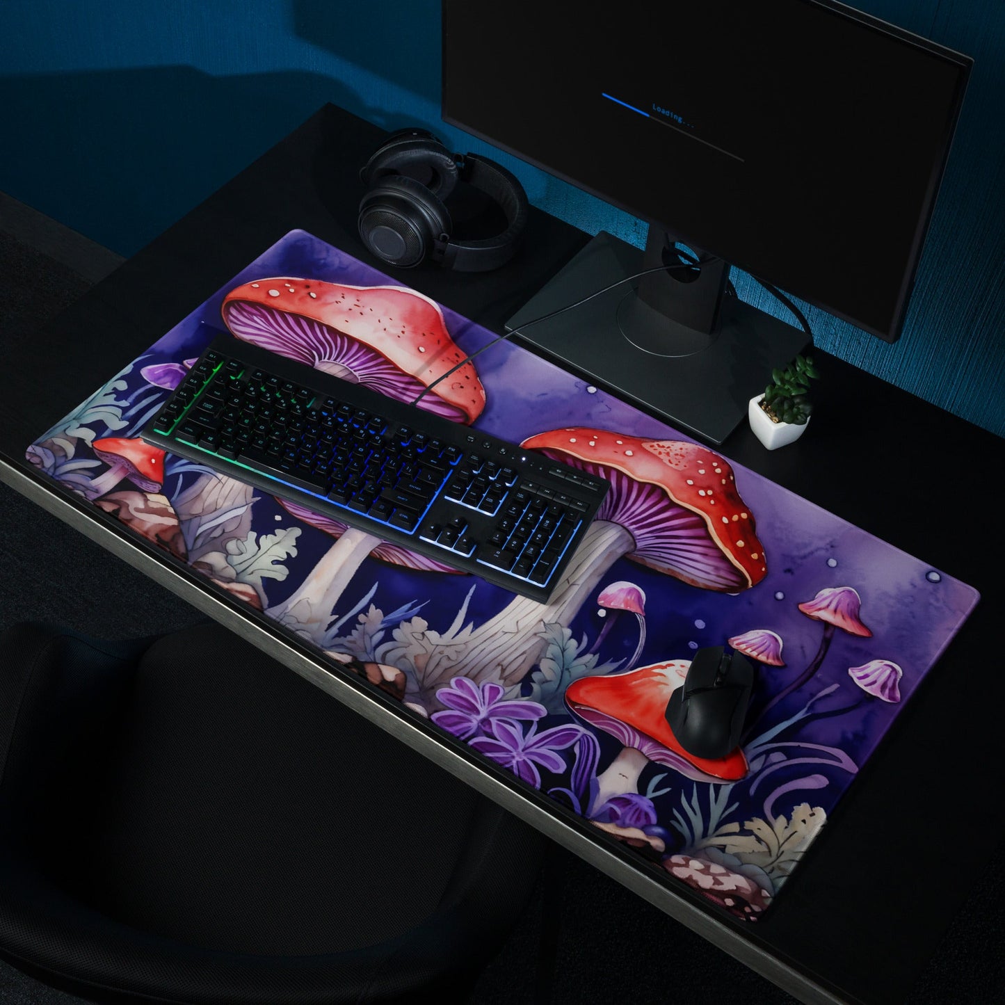 Red and Purple Forest Mushrooms Gaming Mouse Pad - Mouse Pads - Discovery Co.