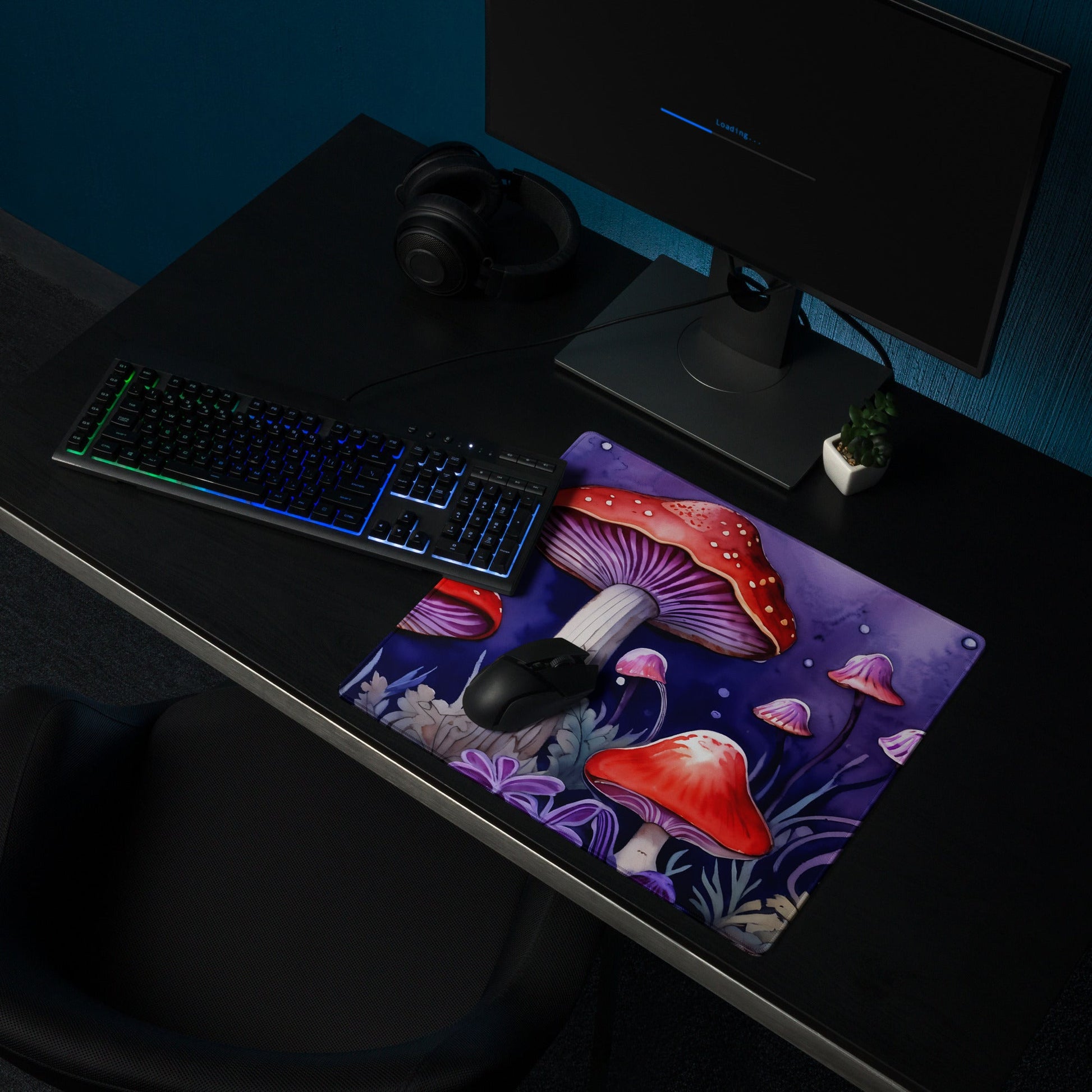 Red and Purple Forest Mushrooms Gaming Mouse Pad - Mouse Pads - Discovery Co.