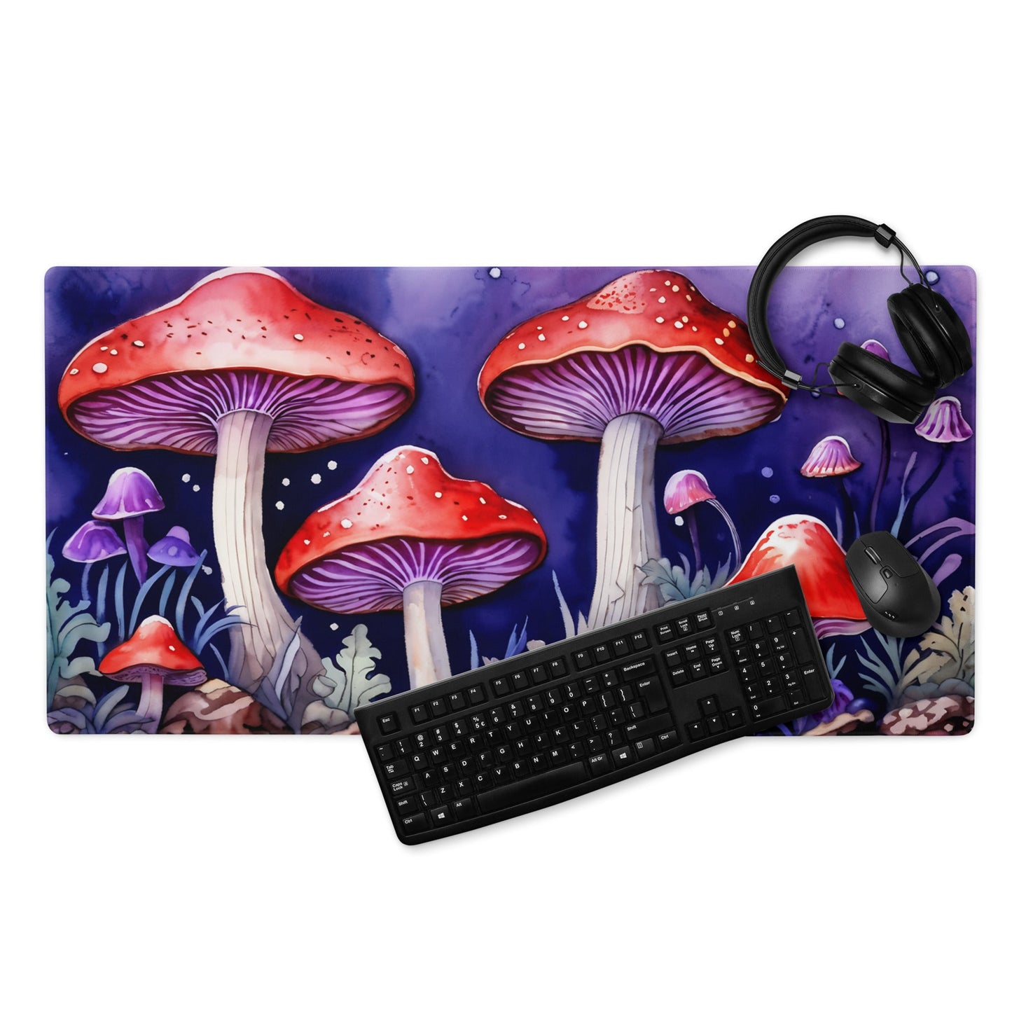 Red and Purple Forest Mushrooms Gaming Mouse Pad - Mouse Pads - Discovery Co.