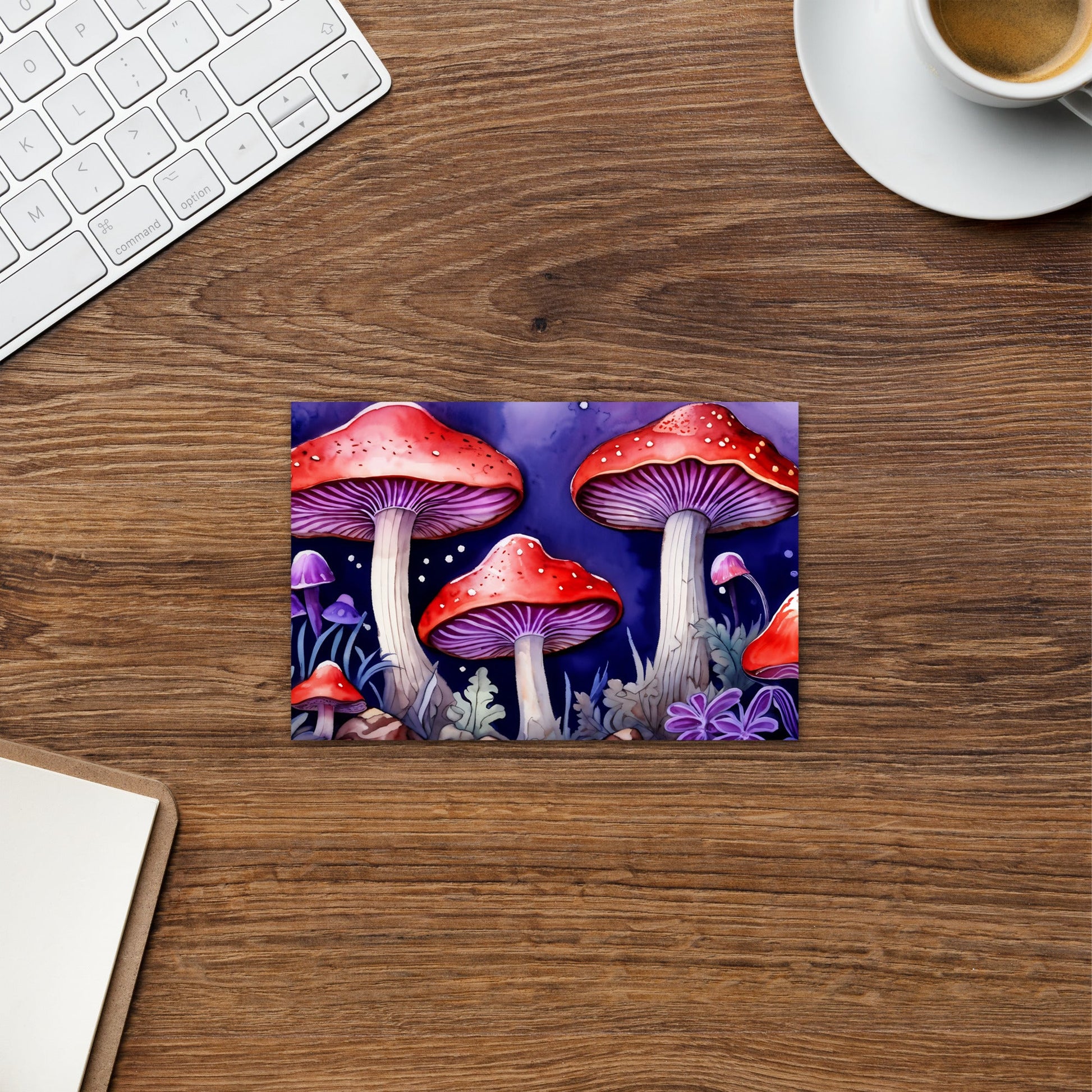 Red and Purple Forest Mushrooms Standard Postcard - Post Cards - Discovery Co.