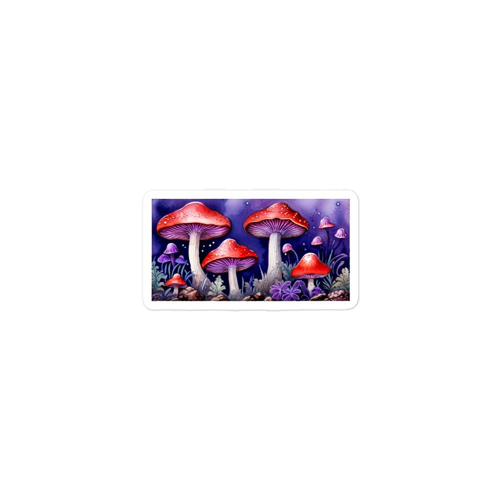 Red and Purple Mushroom Forest Bubble-free stickers - Stickers - Discovery Co.