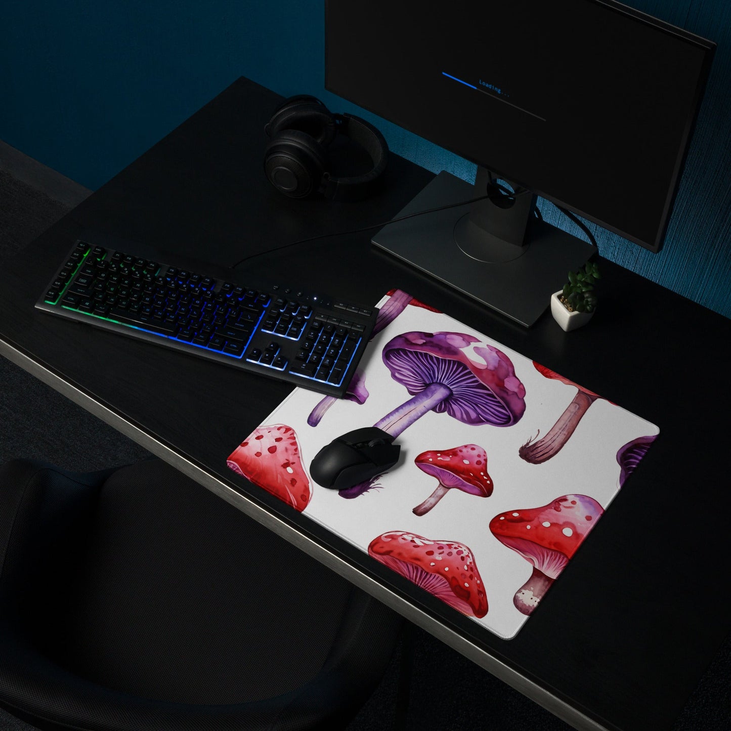 Red and Purple Mushrooms Gaming Mouse Pad - Mouse Pads - Discovery Co.