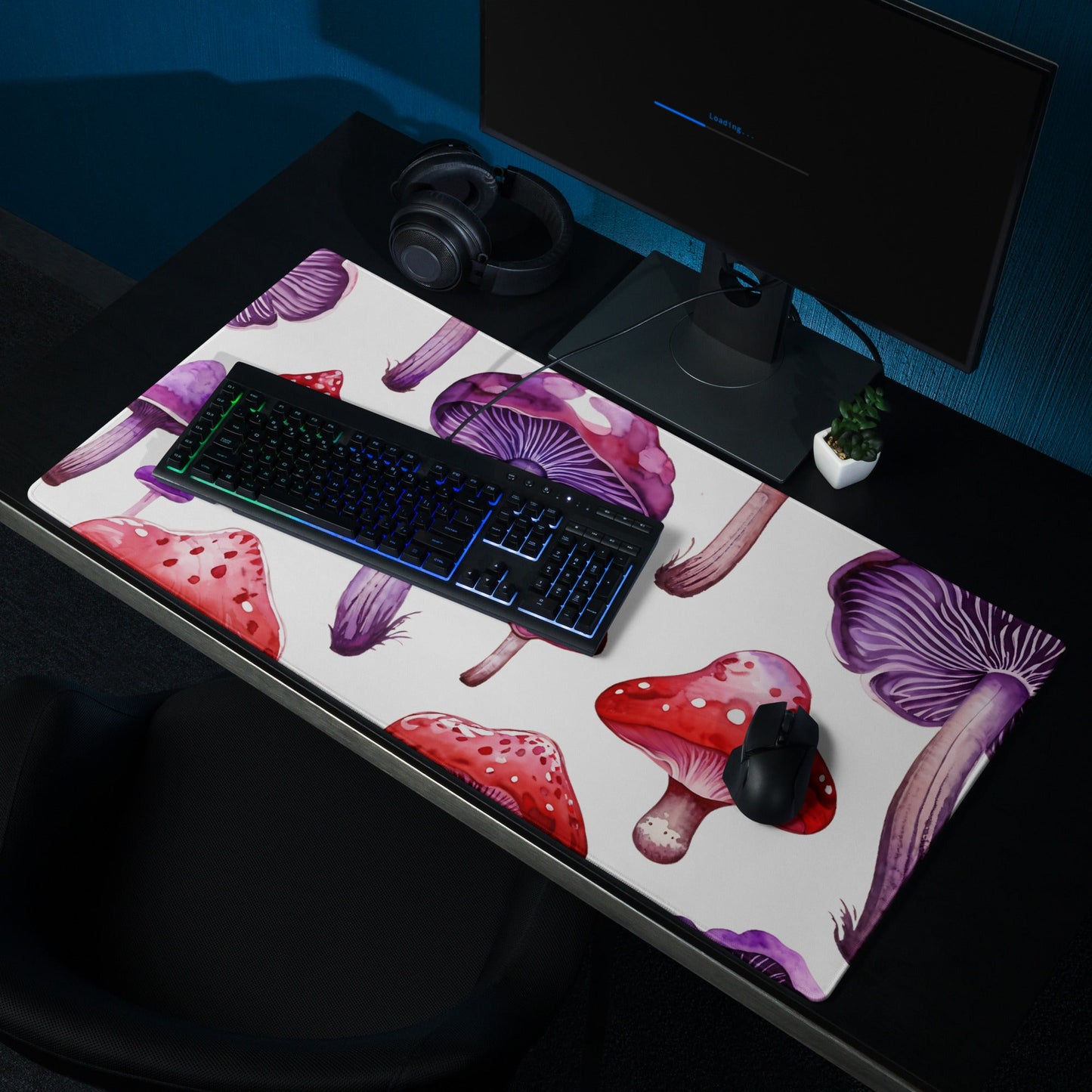 Red and Purple Mushrooms Gaming Mouse Pad - Mouse Pads - Discovery Co.