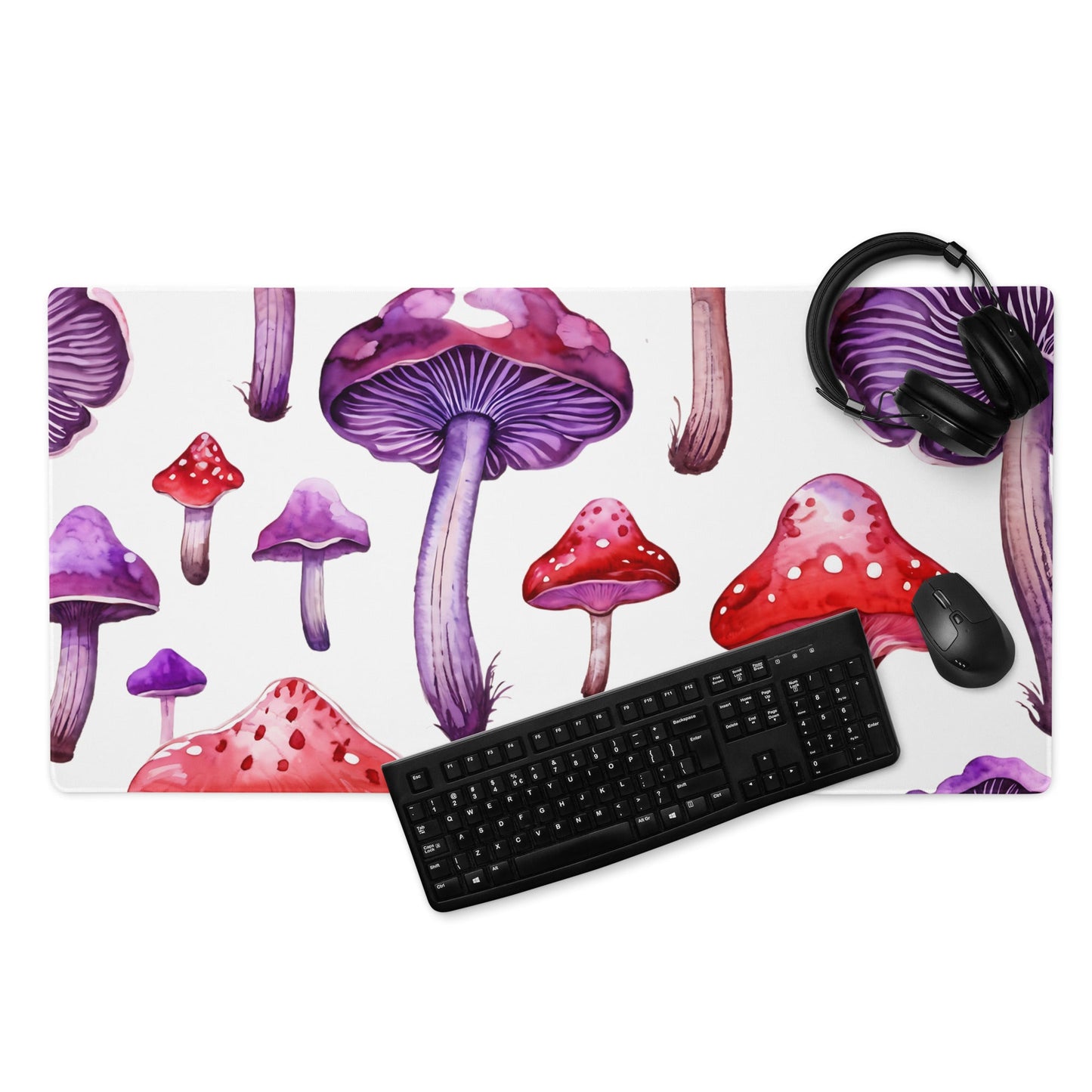 Red and Purple Mushrooms Gaming Mouse Pad - Mouse Pads - Discovery Co.