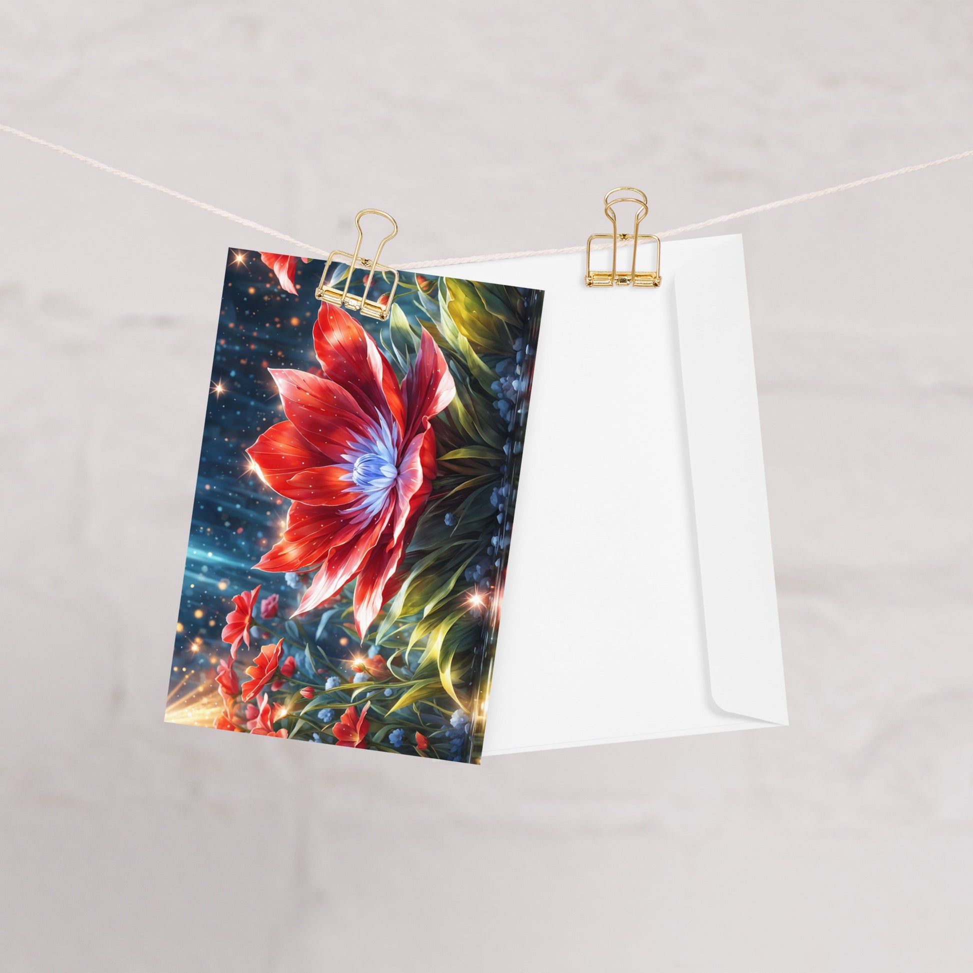 Red Flower Greeting Card - Greeting Card - Discovery Co.