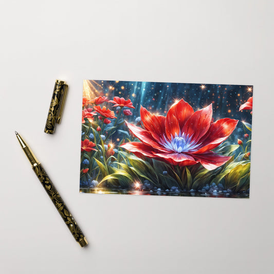 Red Flower Greeting Card - Greeting Card - Discovery Co.