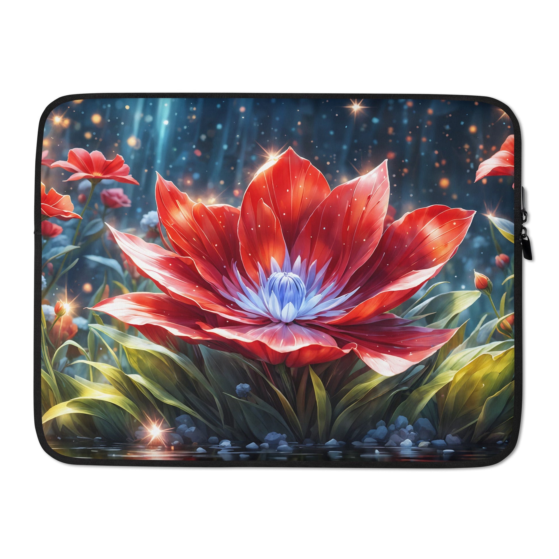 Red Flower Laptop Sleeve - Laptop Cases - Discovery Co.