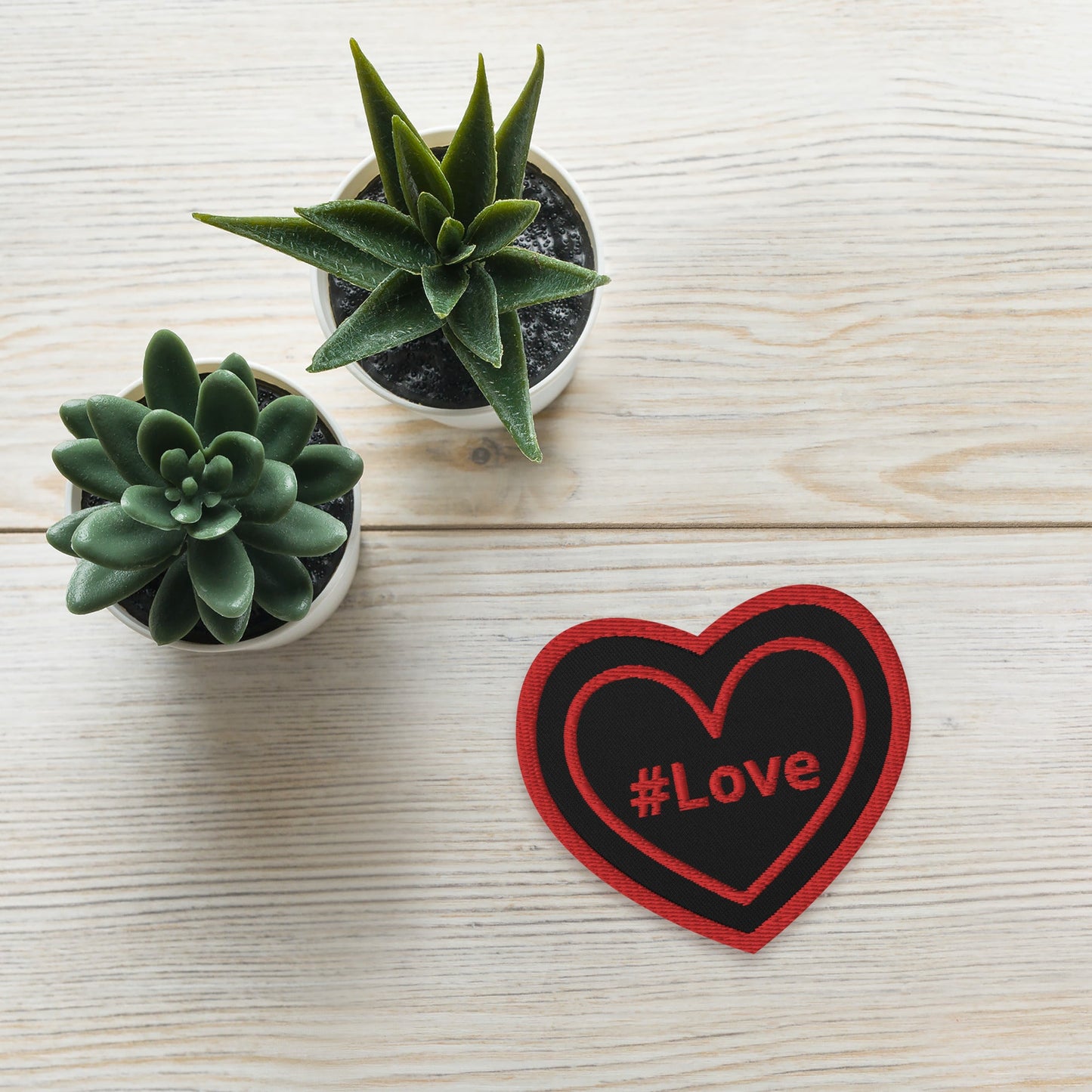 Red #Love Heart Embroidered Patches - Embroidered Patches - Discovery Co.