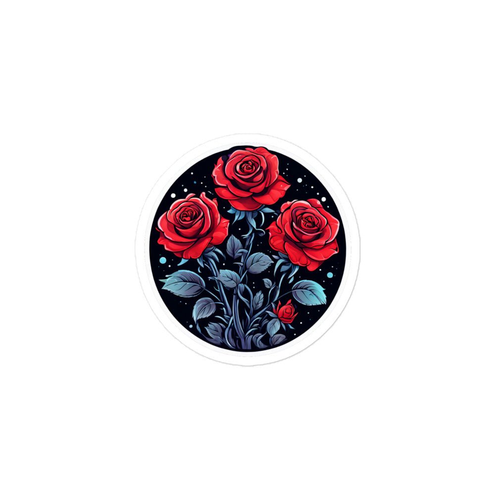 Red Roses Bubble - free Stickers - Stickers - Discovery Co.