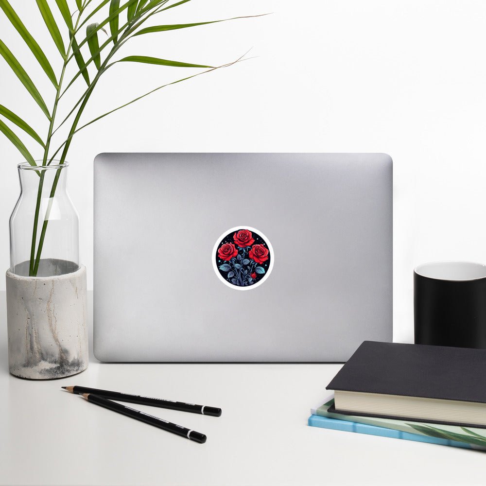 Red Roses Bubble - free Stickers - Stickers - Discovery Co.