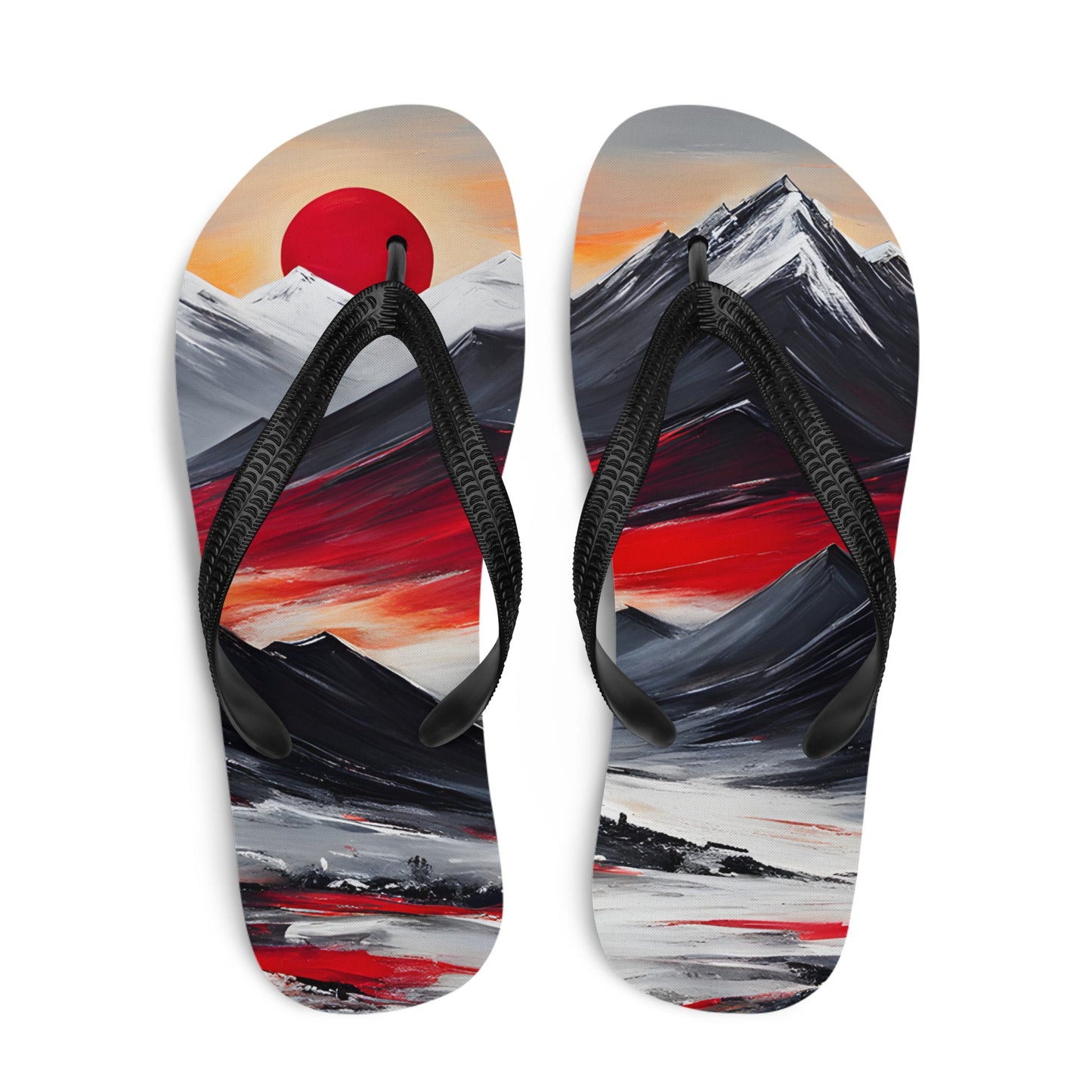 Red Sun Over Mountains Flip - Flops - Footwear - Discovery Co.